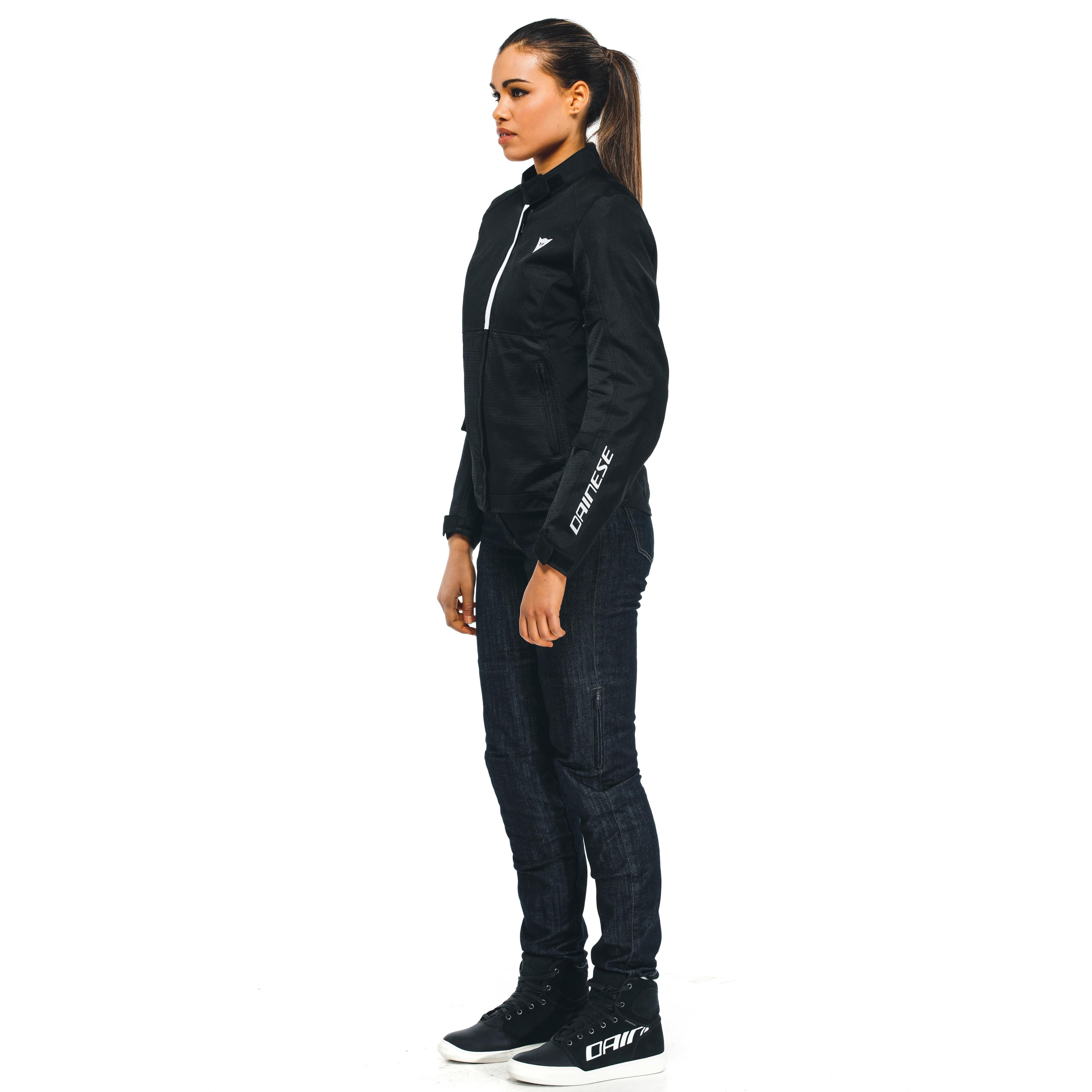 RISOLUTA AIR TEX - WOMEN'S MOTORCYCLE JACKET IN FABRIC - BLACK/WHITE - 4