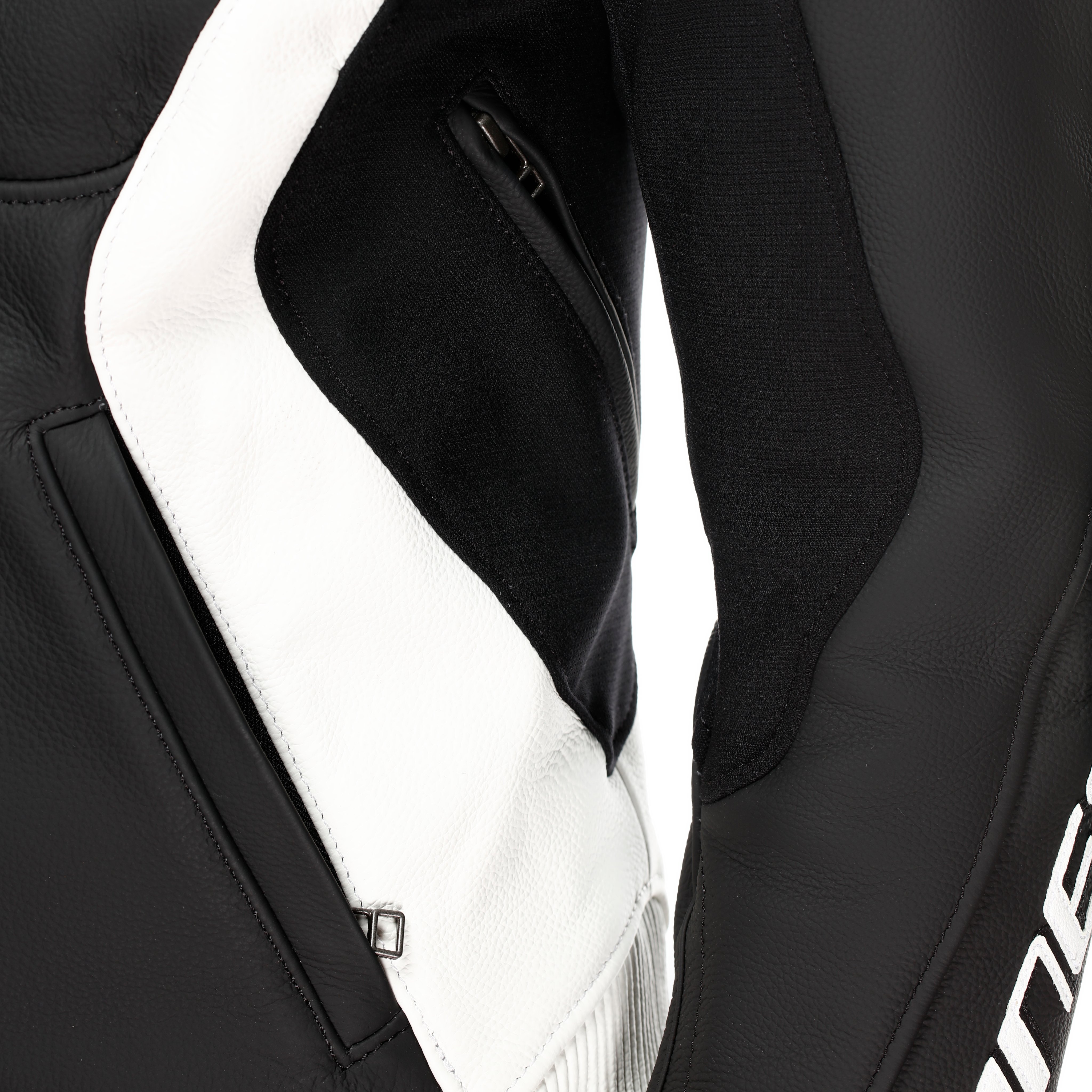 RACING 5 - WOMEN'S LEATHER MOTORCYCLE JACKET - BLACK/WHITE - 13