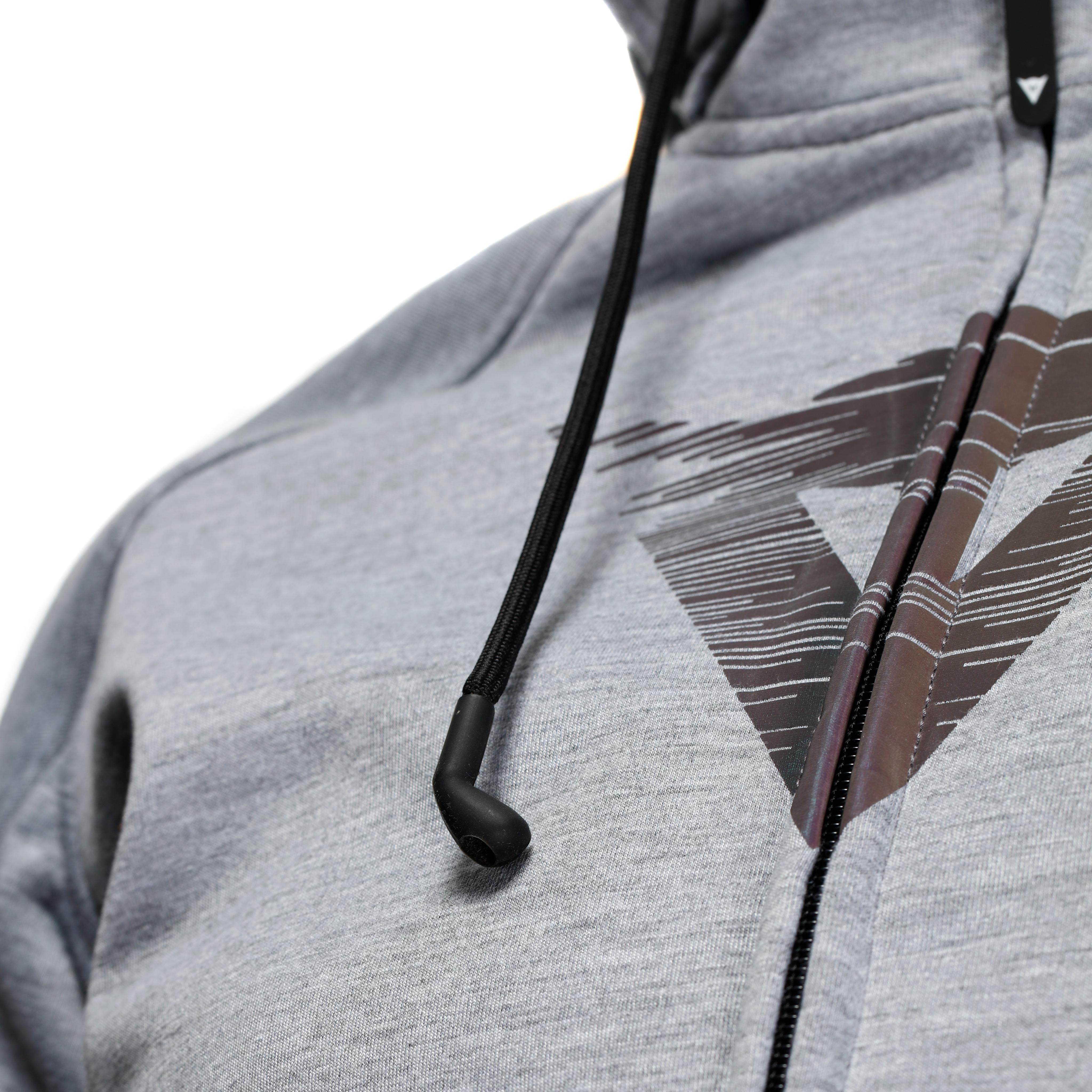 DAEMON-X - SWEAT &Agrave; CAPUCHE DE MOTO AVEC PROTECTIONS FEMME - GREY-MELANGE - 8