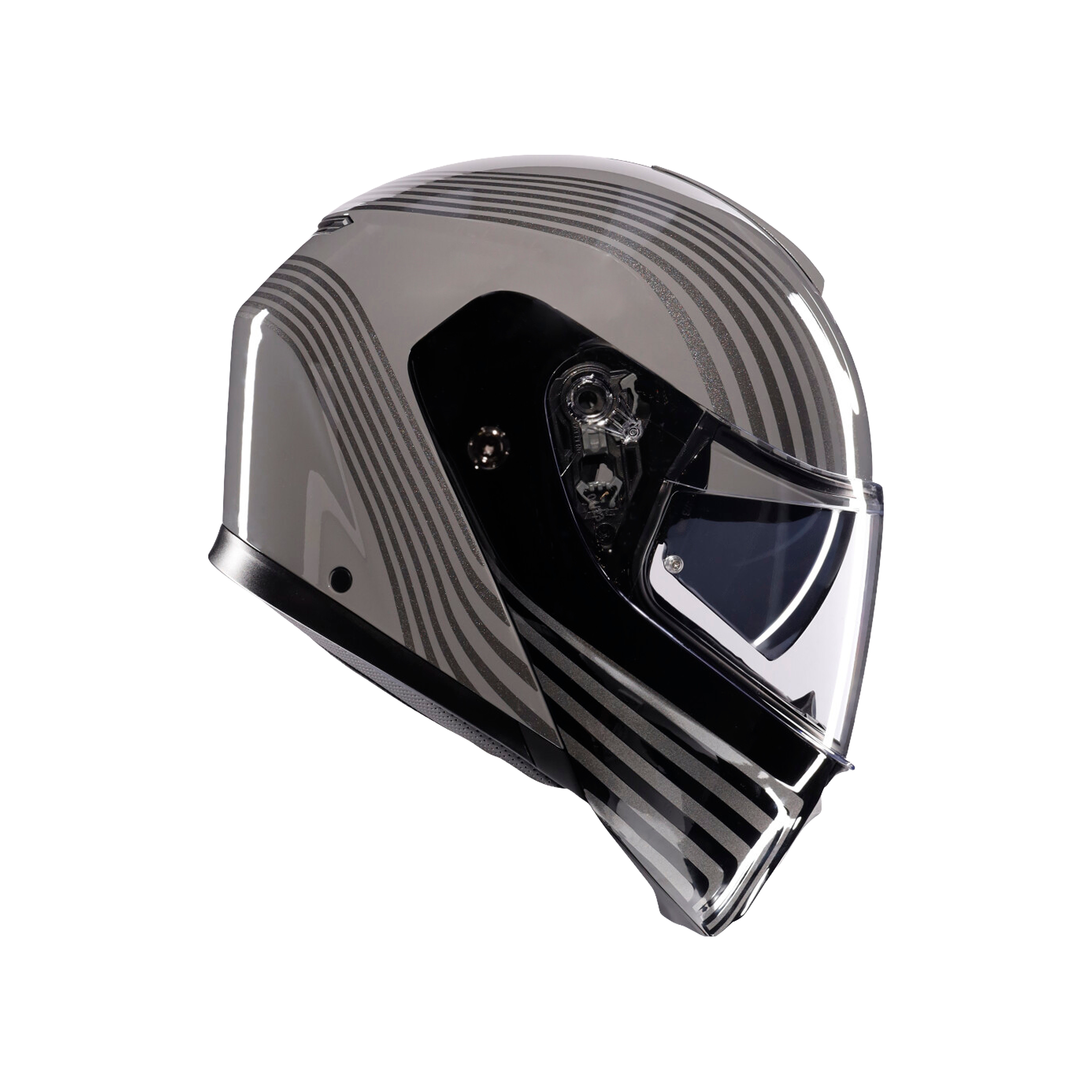 STREETMODULAR ISEO GREY/BLACK - MOTORBIKE FLIP UP HELMET DOT(E2206) -  - 3