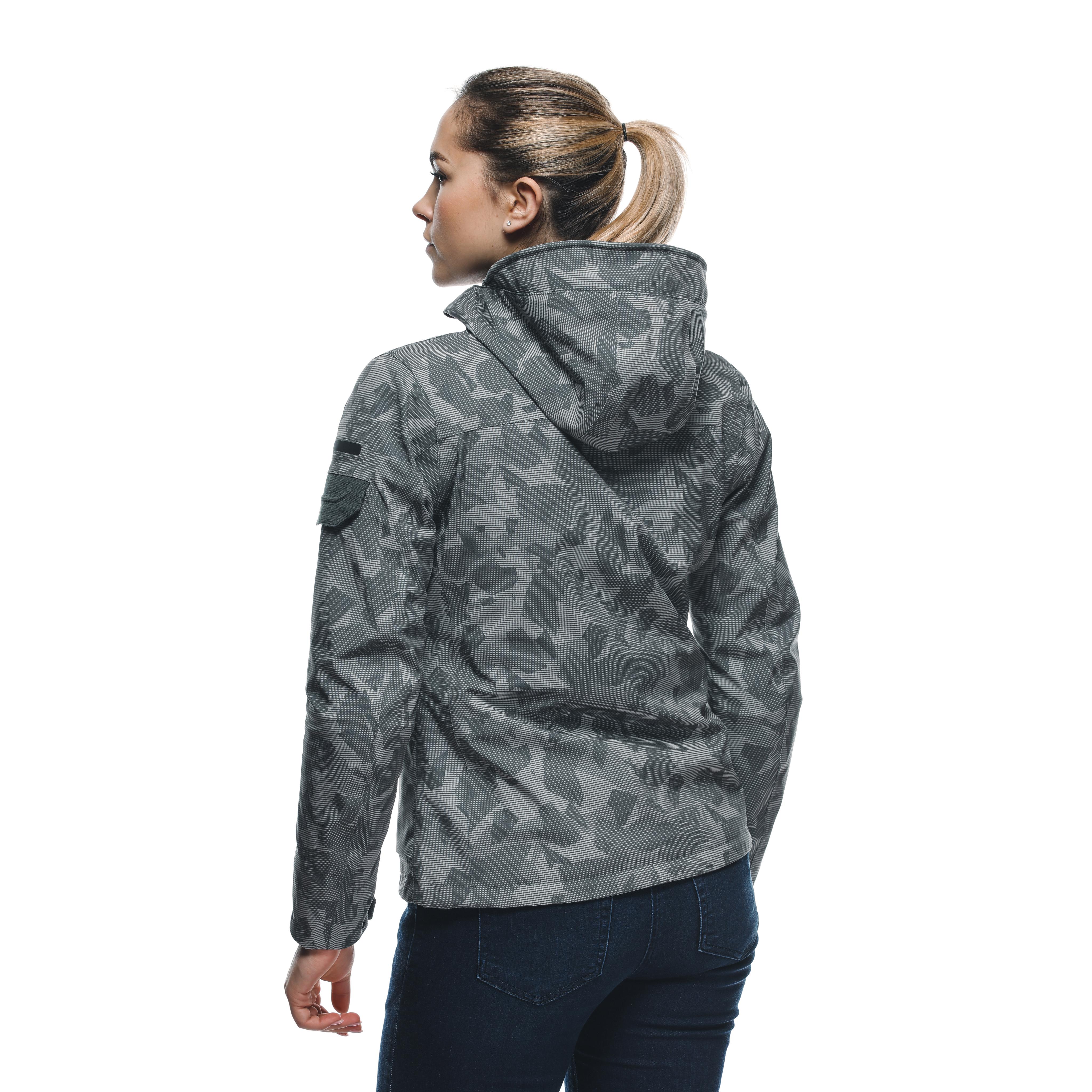 CENTRALE ABS&Oslash;LUTESHELL&trade; PRO - WOMEN'S WATERPROOF MOTORCYCLE JACKET - LONDON FOG CAMO DOTS - 6
