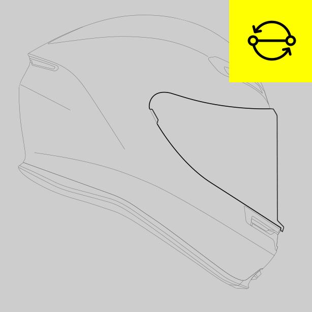 Replacement of the visor trim Sport helmets - NEUTRO - 1