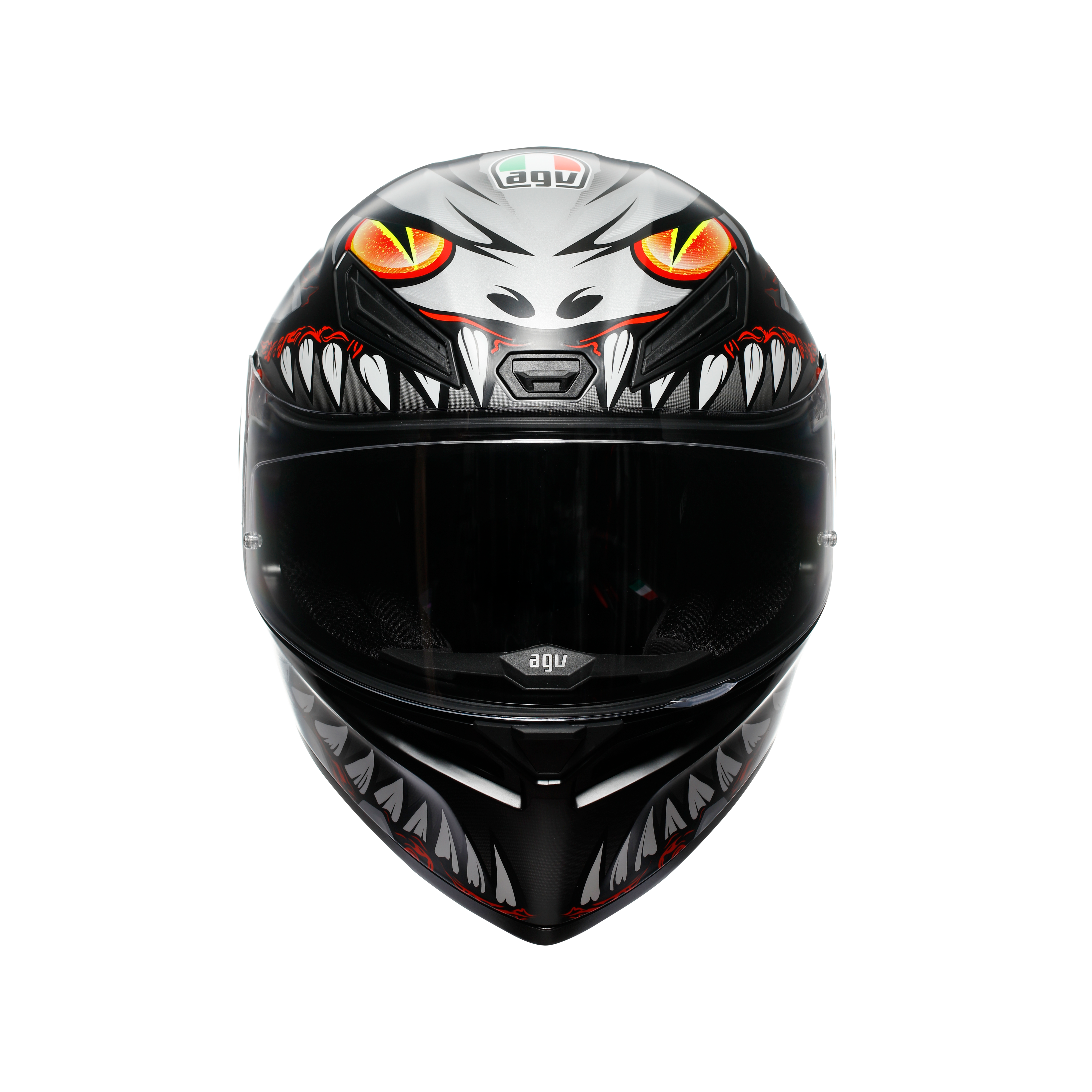 K1 S LYZARD MATT BLACK/GREY/RED - MOTORBIKE FULL FACE HELMET E2206 -  - 7