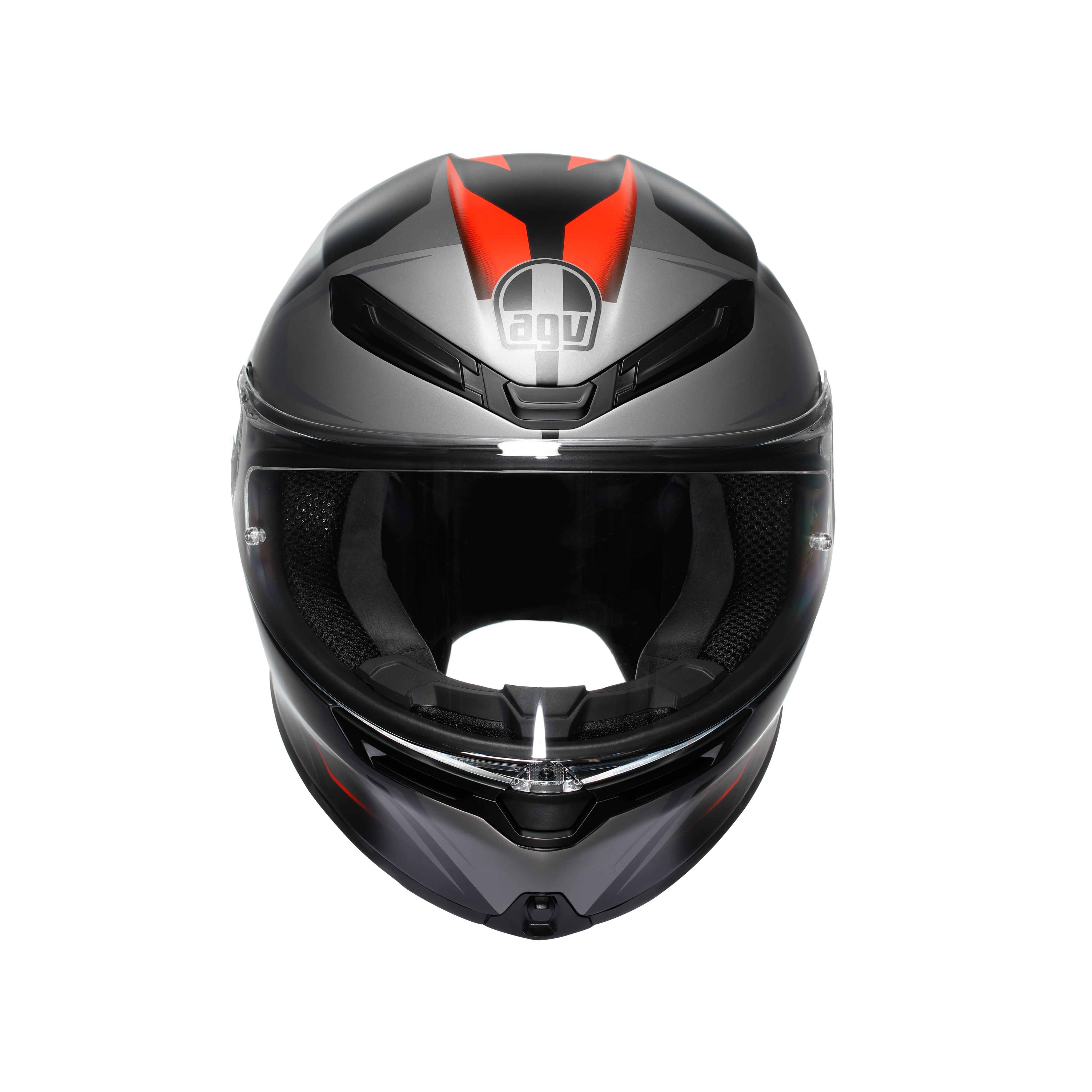 K6 S KARVE MATT BLACK/GREY/RED - MOTORBIKE FULL FACE HELMET E2206 -  - 7