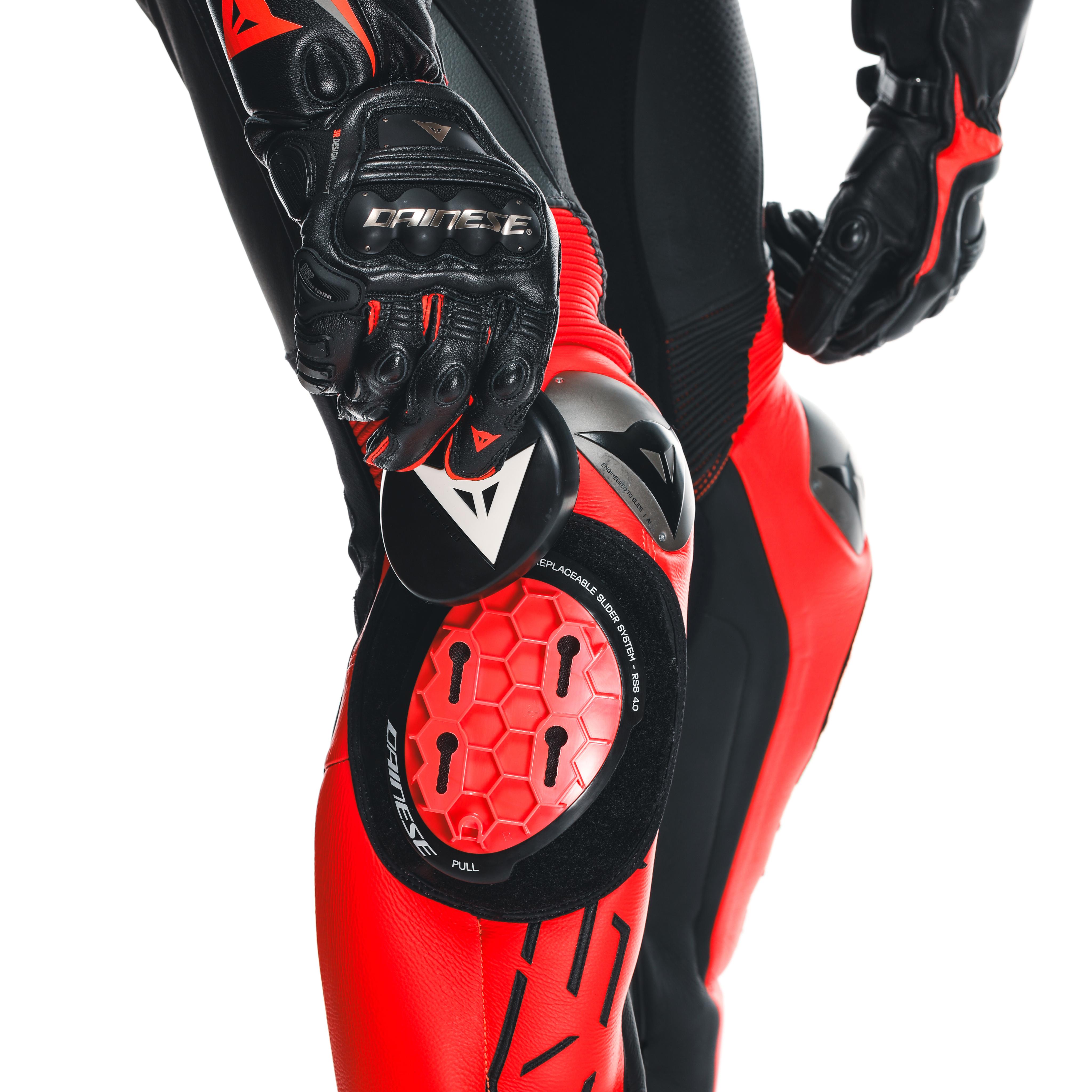 ALPHACON フルボディスーツ Sサイズ レッド/黒 AUDAX D-ZIP - MEN'S 1-PIECE MOTORCYCLE PERFORATED LEATHER SUIT
