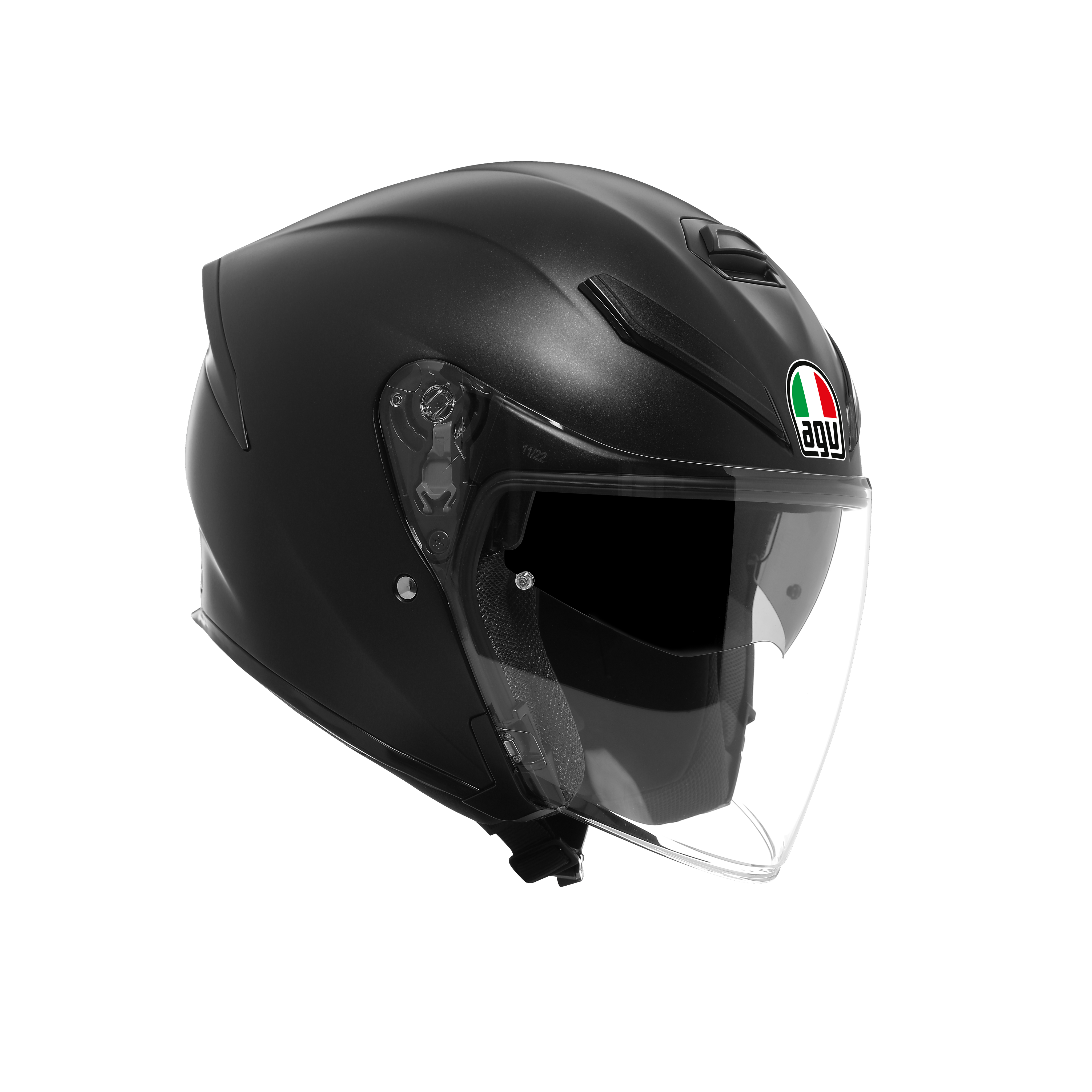 K5 JET EVO MONO MATT BLACK - CASQUE MOTO JET E2206 -  - 6