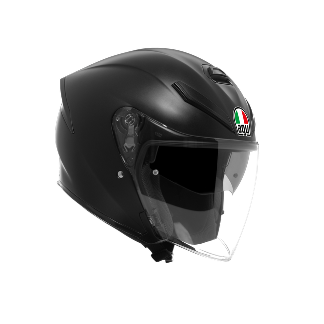 AGV - K5 Jet Evo Mono Matt Black - Casque Moto Jet E2206, Unisex, Taille: L