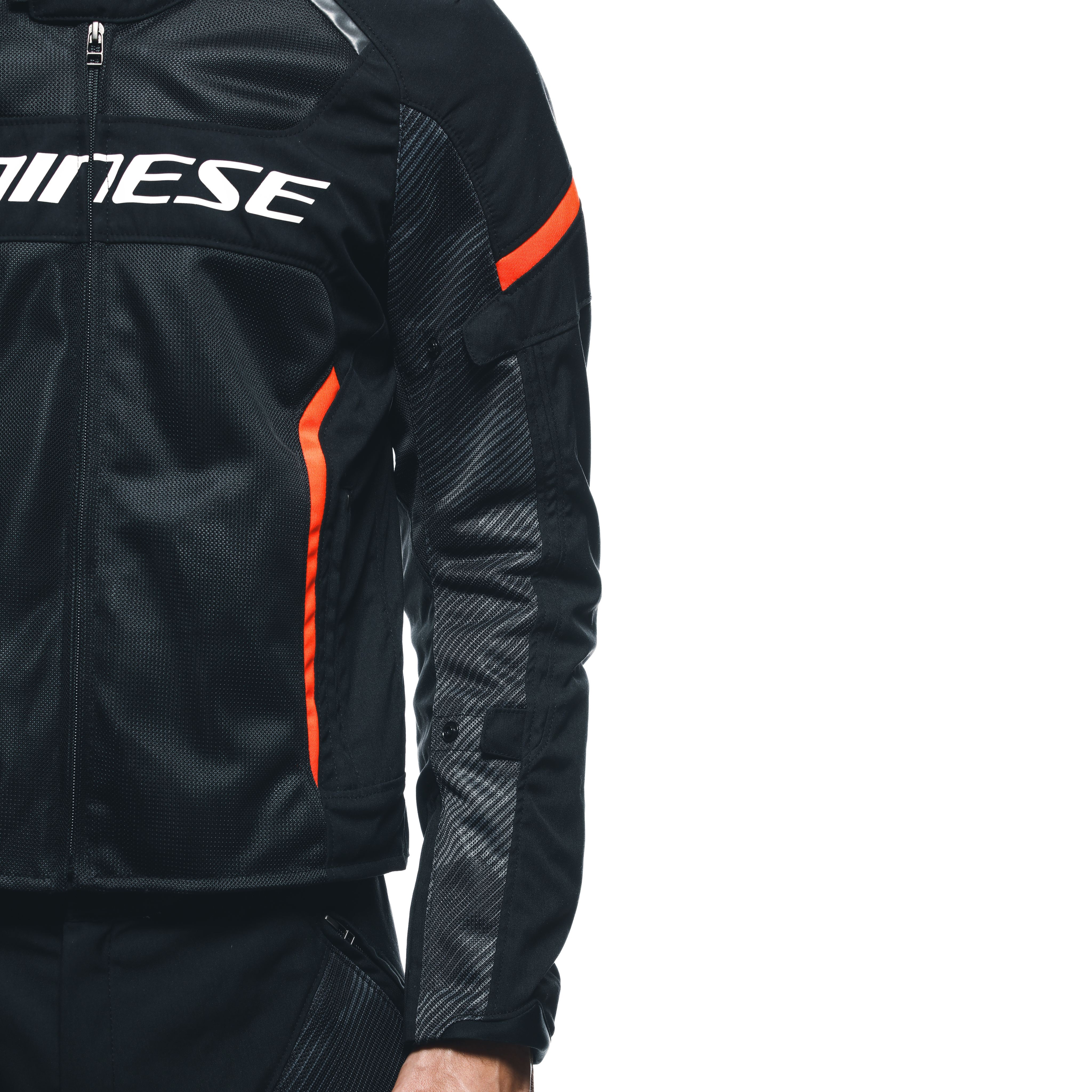 AIR FRAME 3 TEX - GIACCA MOTO ESTIVA IN TESSUTO UOMO - BLACK/BLACK/RED-FLUO - 7