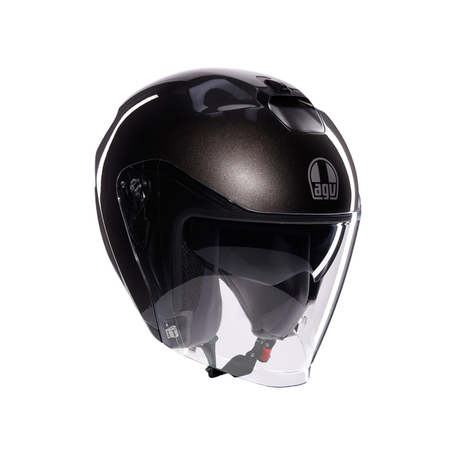 AGV - Irides Mono Asfalto Grey - Casque Moto Jet E2206, Unisex, Taille: Xxl