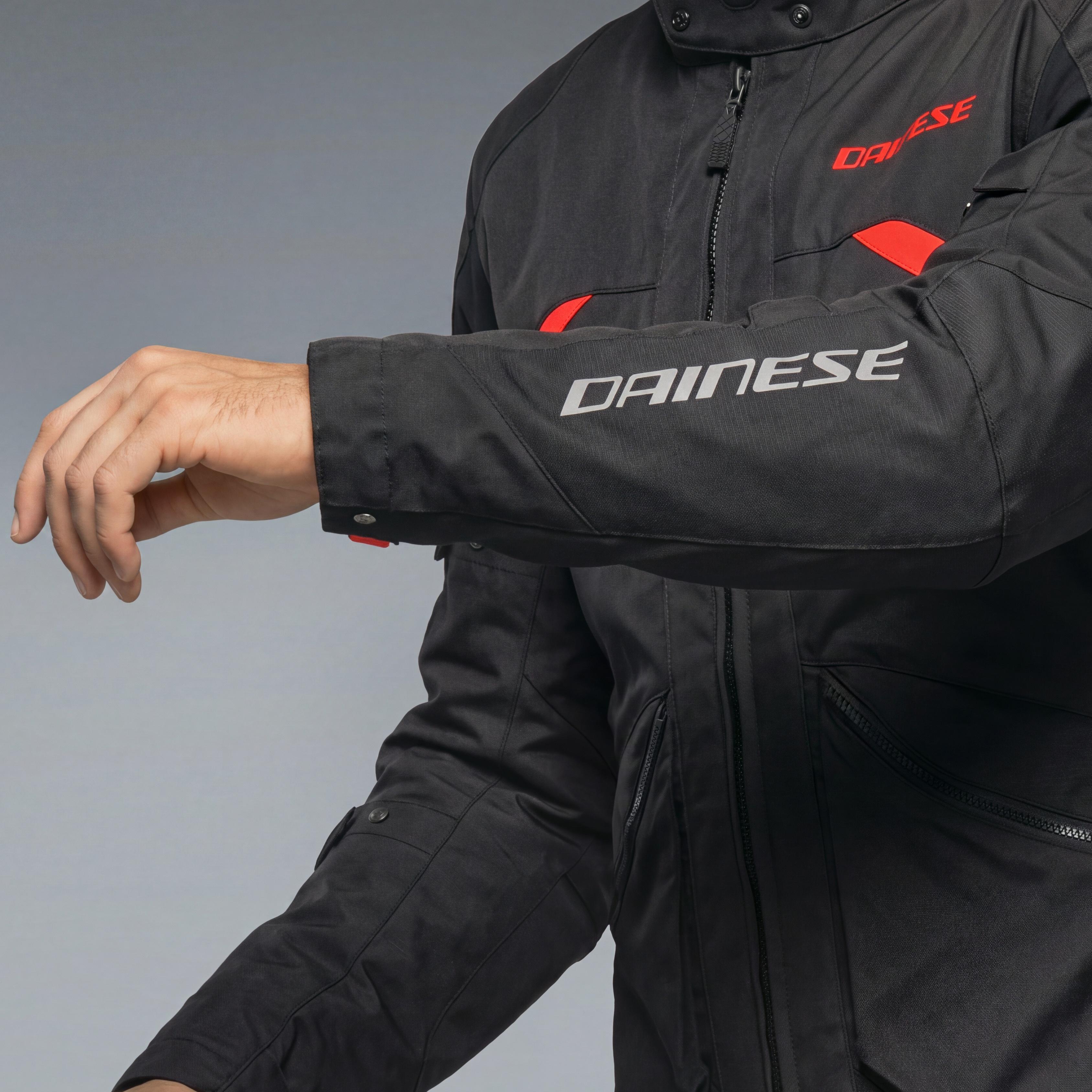TEMPEST 4 D-DRY - MOTORCYCLE JACKET WATERPROOF MEN - BLACK/BLACK/RED - 5