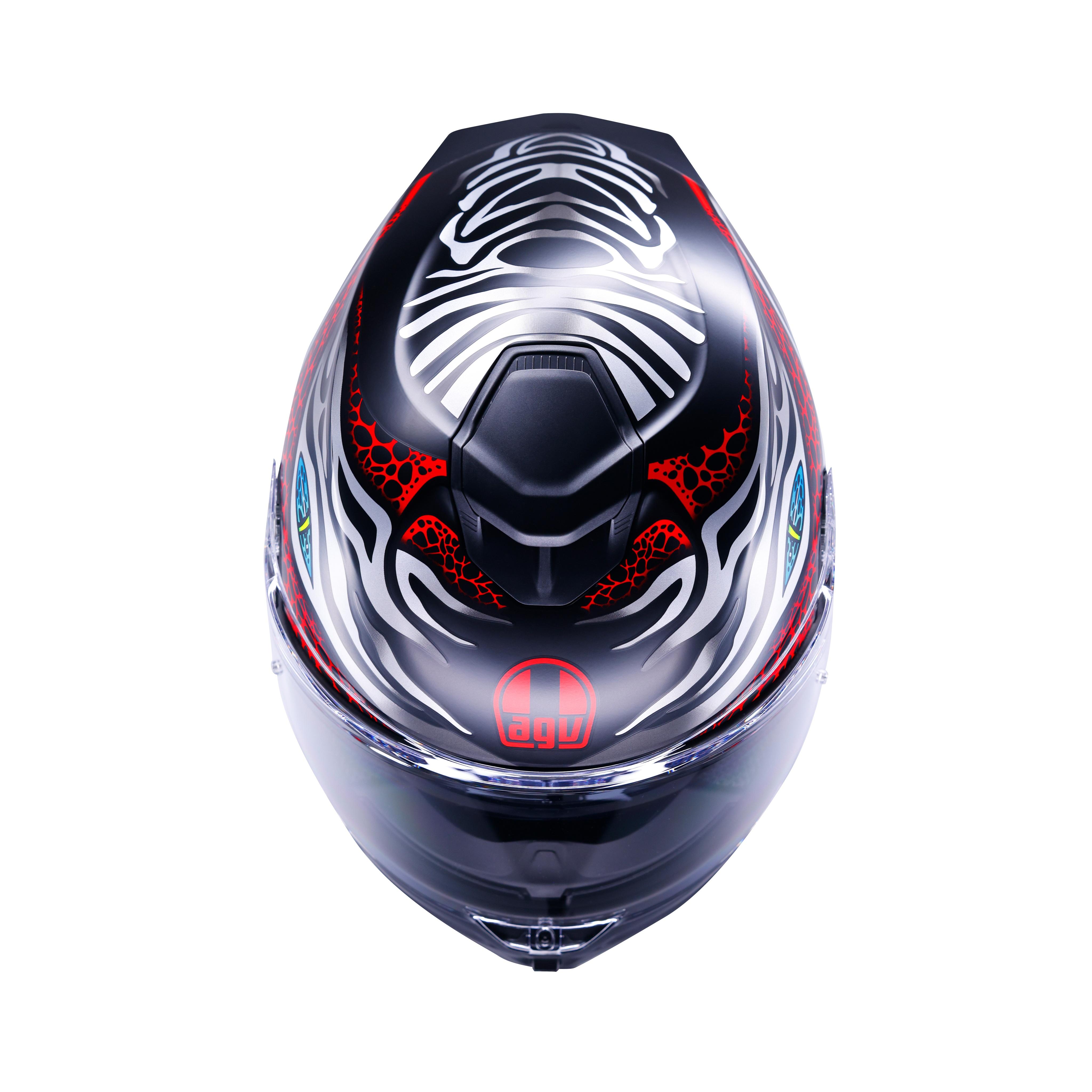 K5 VIVERNA MATT BLACK/GREY/RED - FULL-FACE MOTORCYCLE HELMET E2206 -  - 5