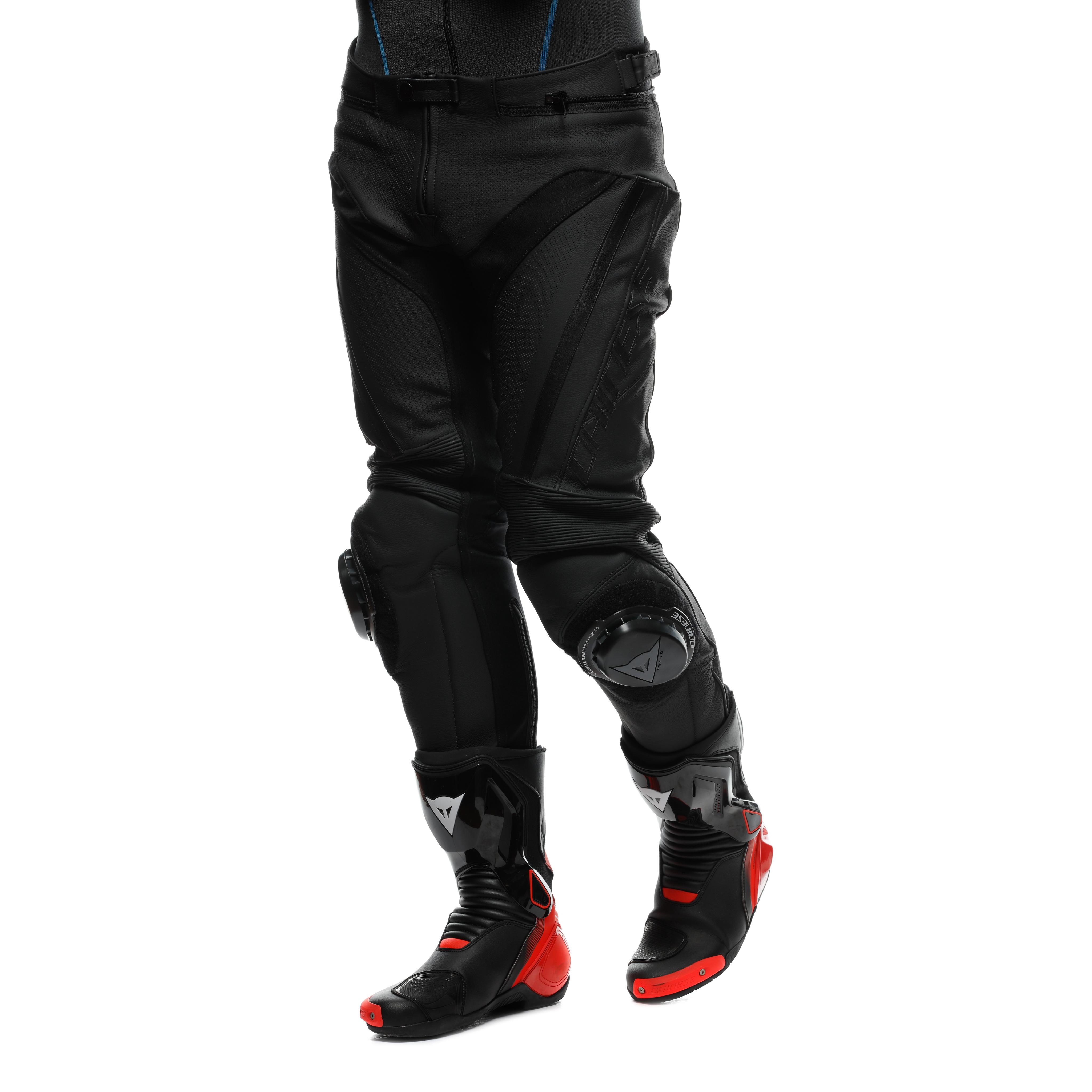 DELTA 4 PERF. LEATHER PANTS - BLACK/BLACK - 6