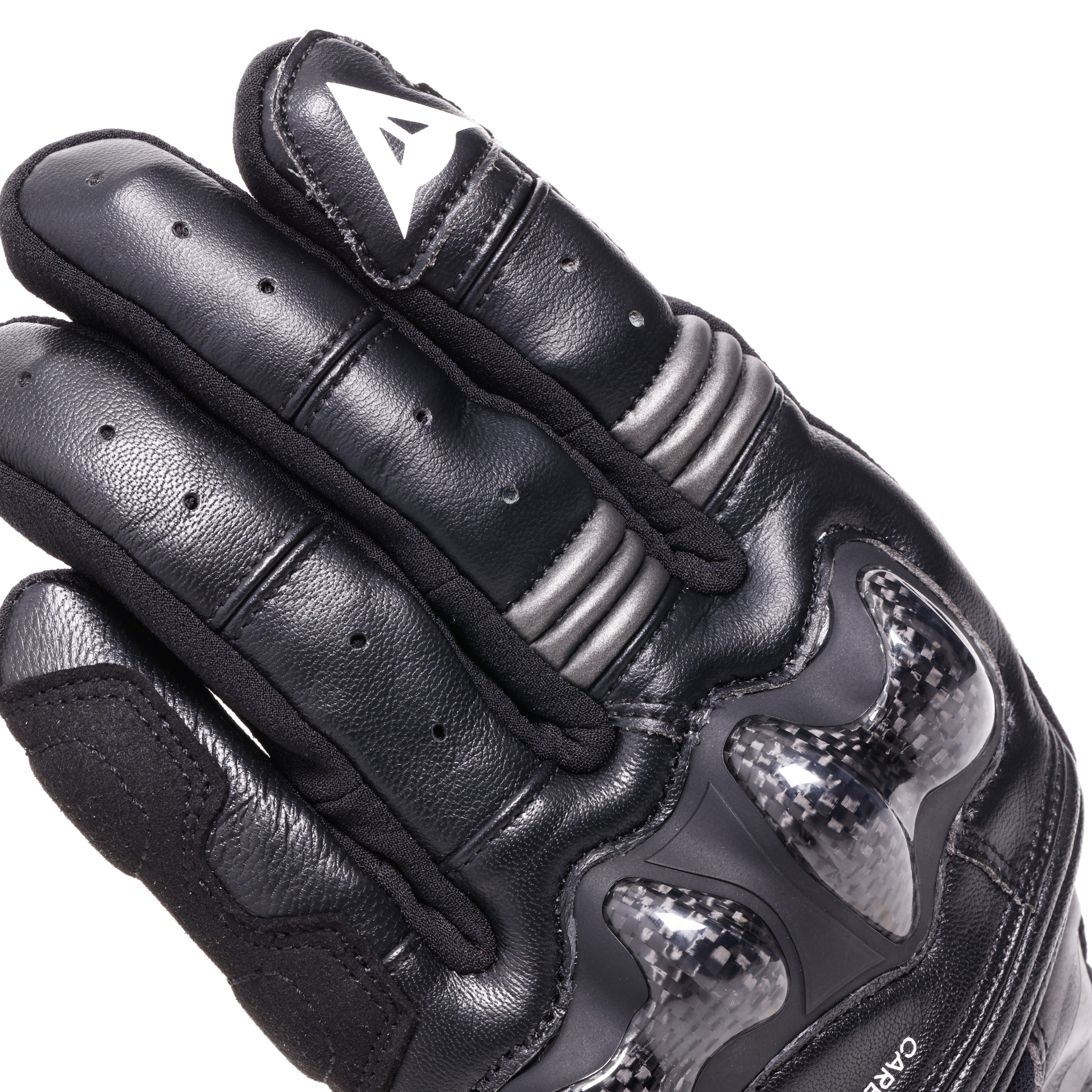 REACTO CARBON SHORT - MEN'S SHORT LEATHER MOTORCYCLE GLOVES - BLACK/ANTHRACITE - 6