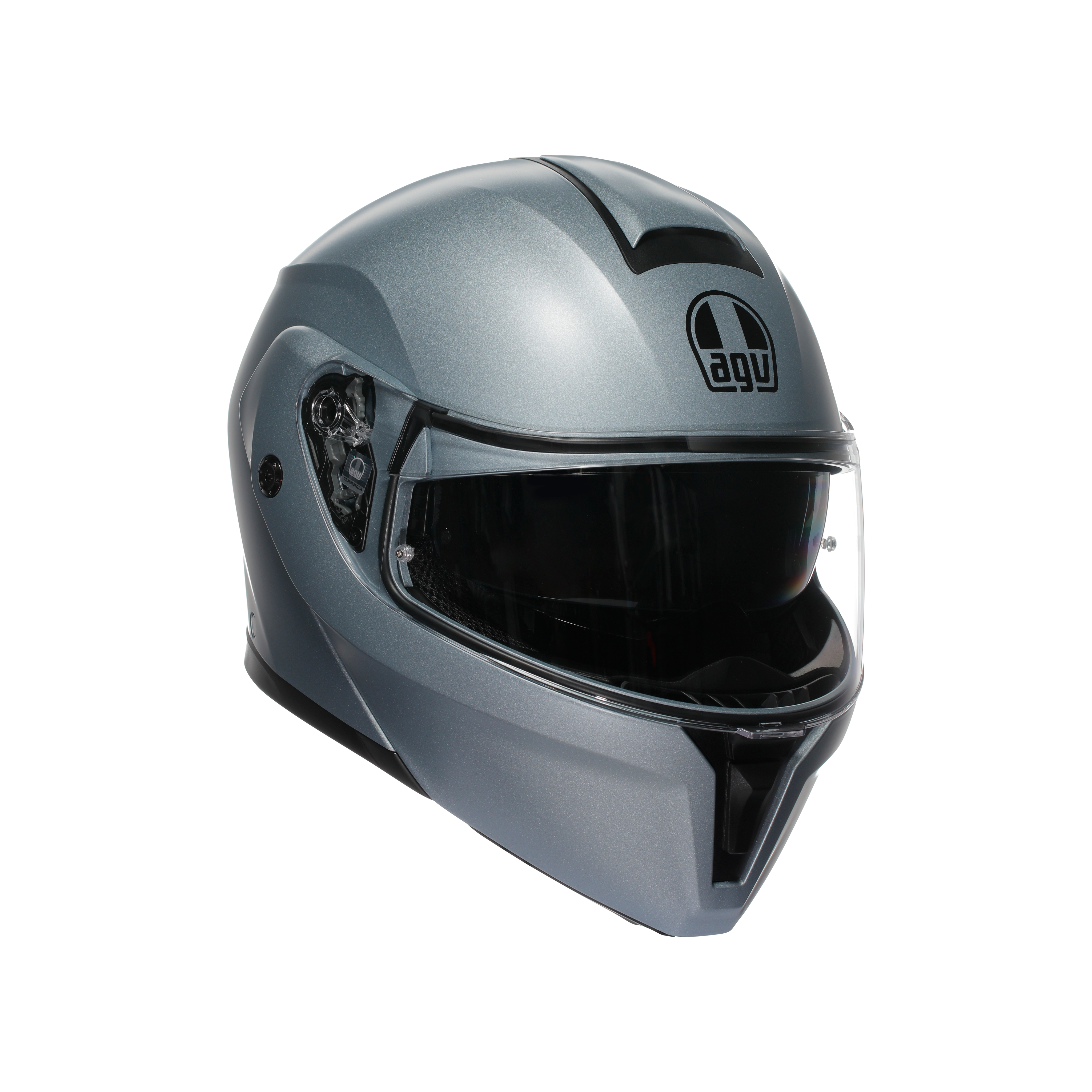 STREETMODULAR MONO MATT SILVER - MOTORBIKE FLIP UP HELMET DOT(E2206) -  - 6