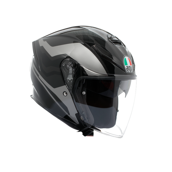 AGV - K5 Jet Evo Tune Grey/black - Casque Moto Jet E2206, Unisex, Taille: Xxl