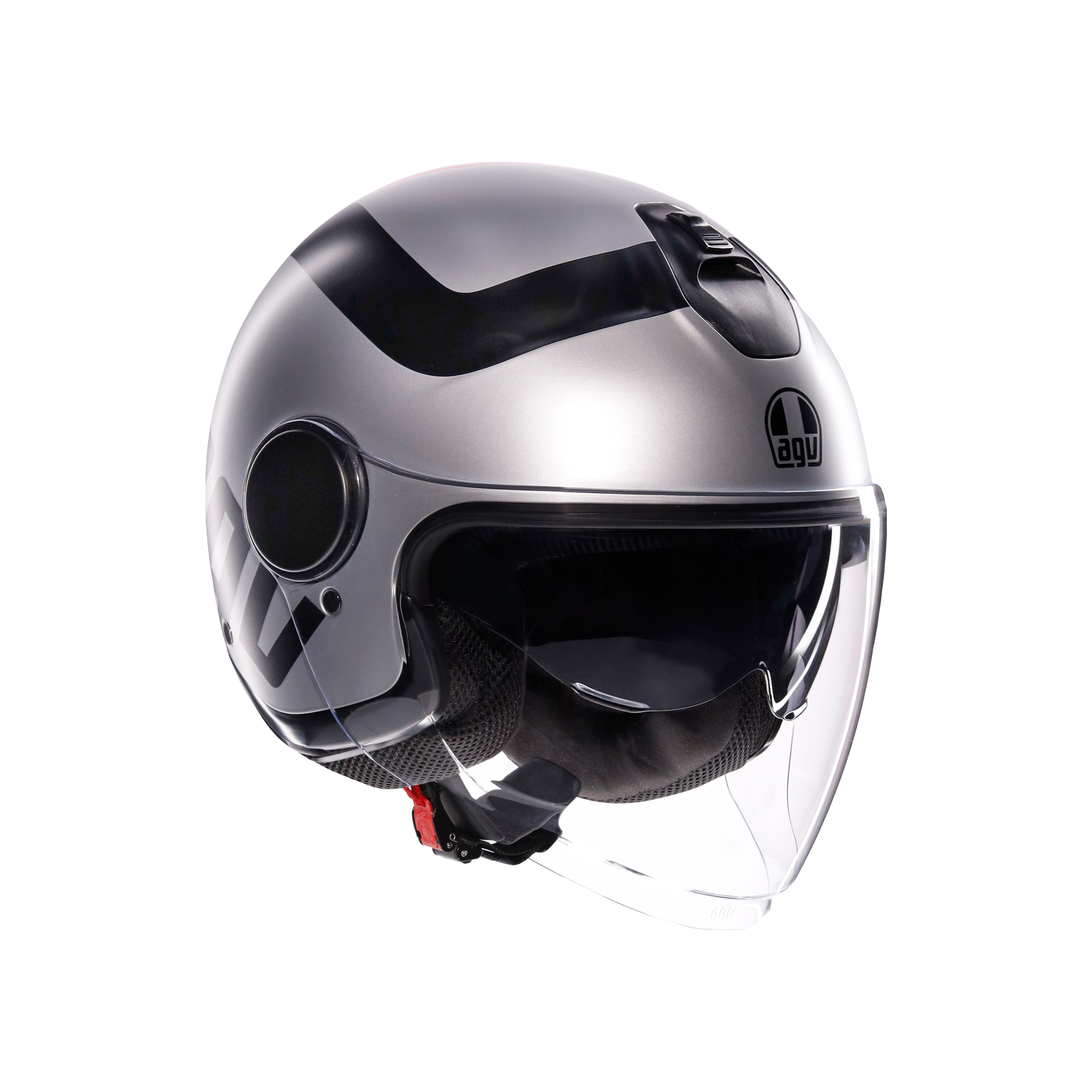 ETERES RIMINI MATT GREY/BLACK - MOTORBIKE OPEN FACE HELMET E2206 -  - 1