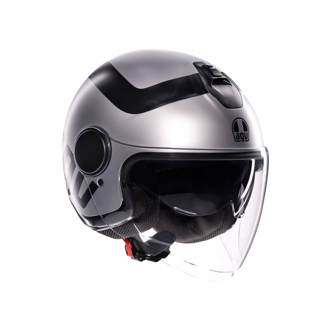 AGV - Eteres Rimini Matt Grey/black - Casque Moto Jet E2206, Unisex, Taille: Xxl