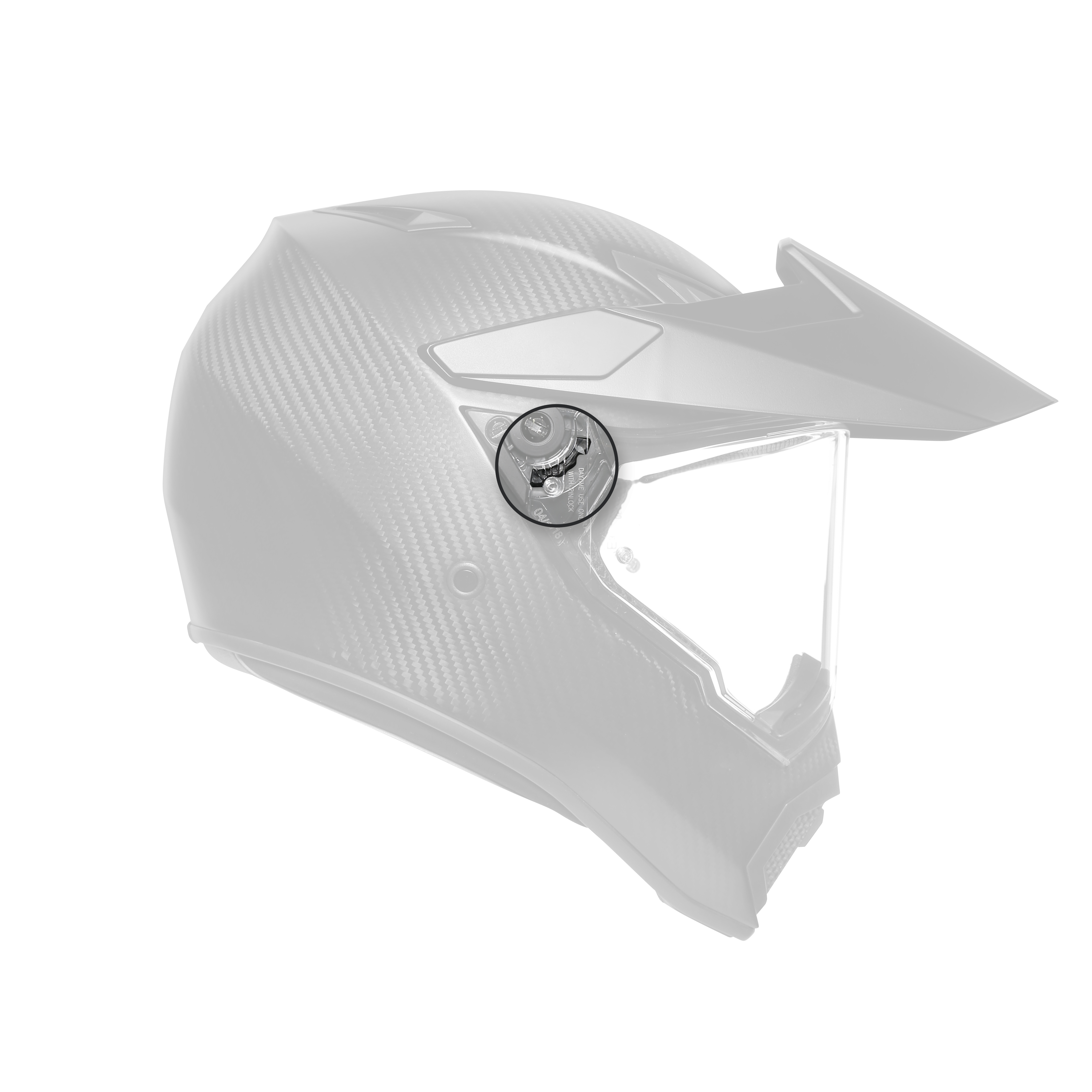 AGV CLICK FOR VISOR MECHANISM AX9 - BLACK -  - 1