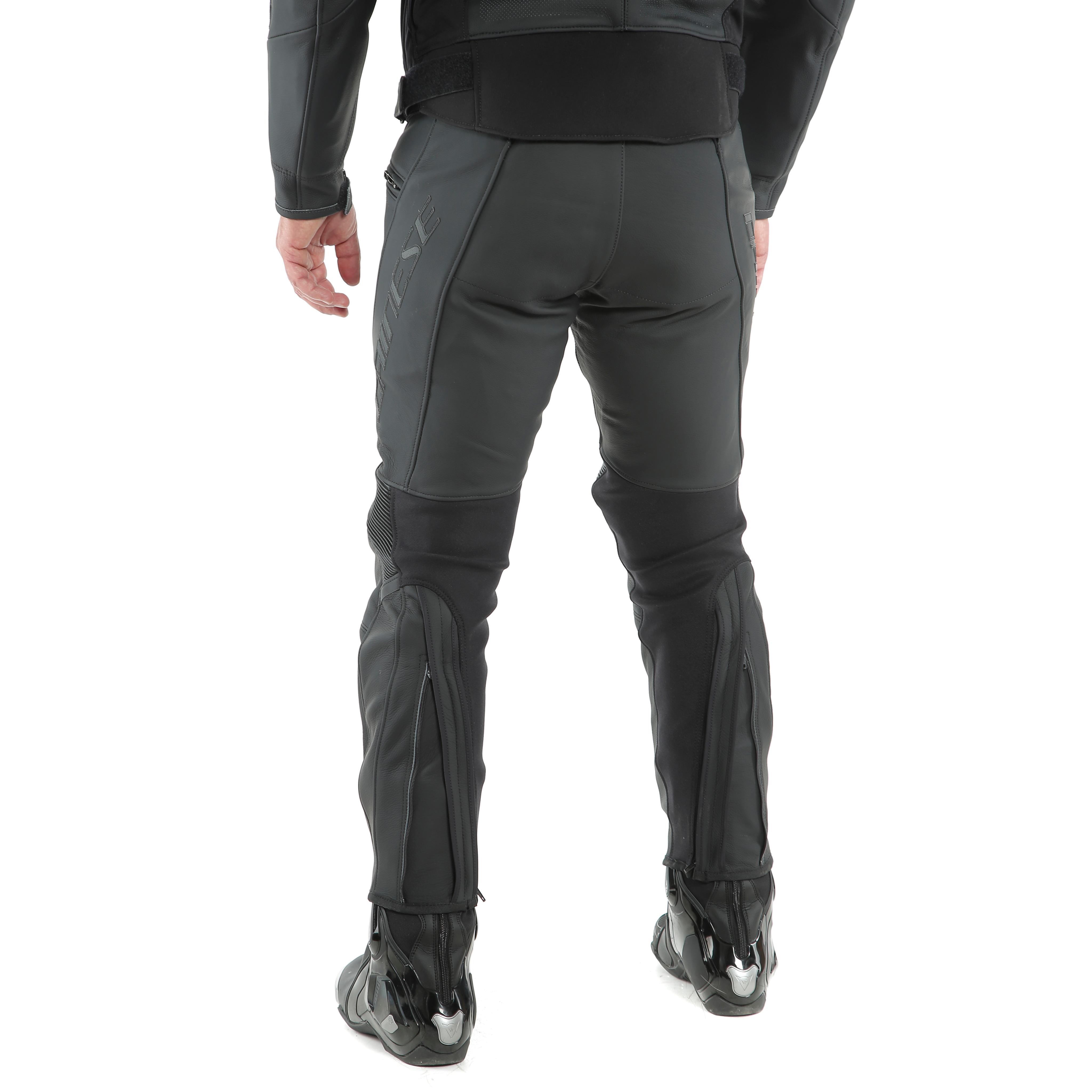 Dainese PONY 3 LEATHER PANTS サイズ50 PONY 3 - MEN'S MOTORCYCLE PERFORATED LEATHER PANTS | BLACK-MATT