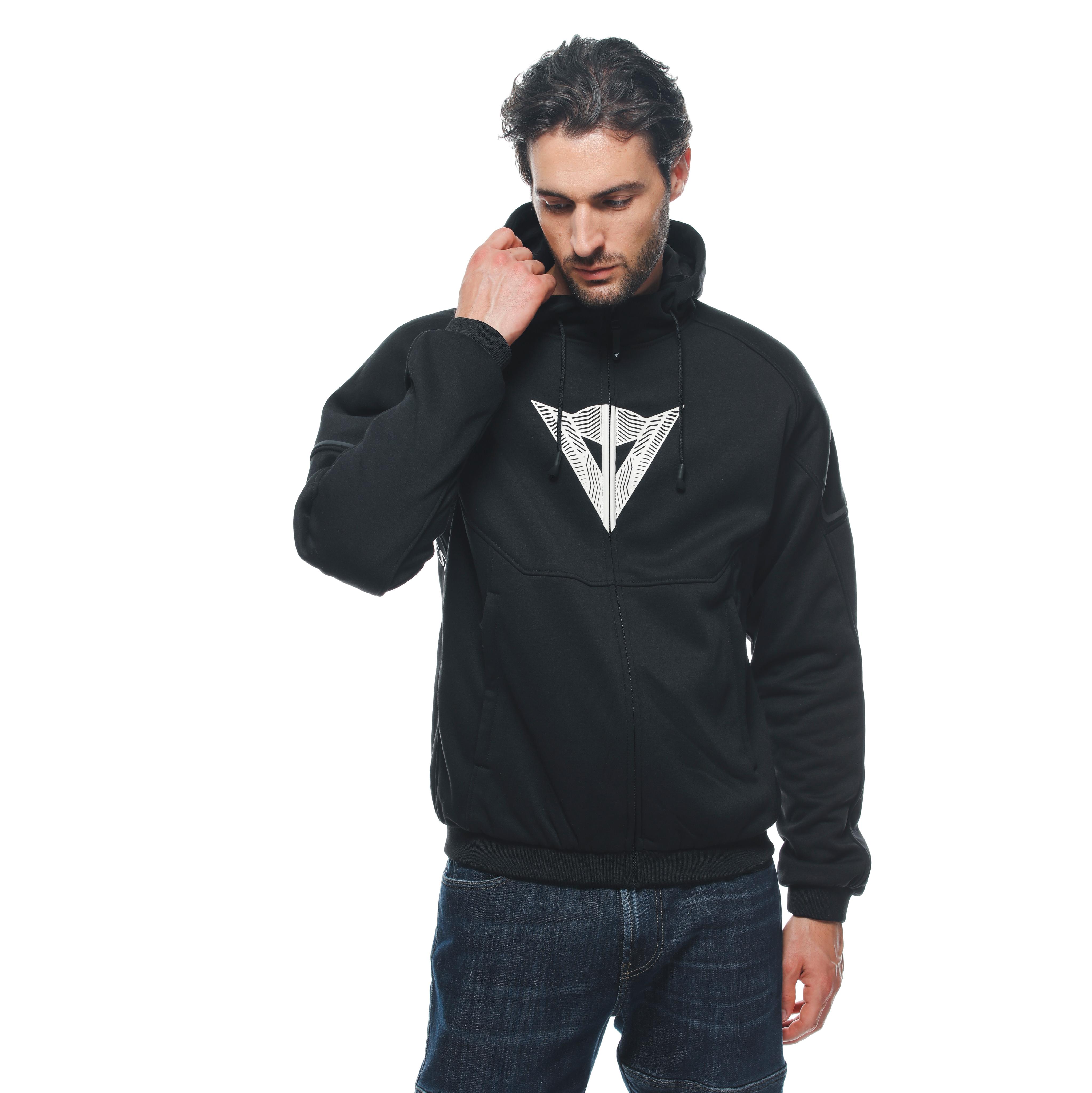 DAEMON-X SAFETY HOODIE - GIACCA MOTO IN TESSUTO UOMO - BLACK/BLACK/WHITE - 7