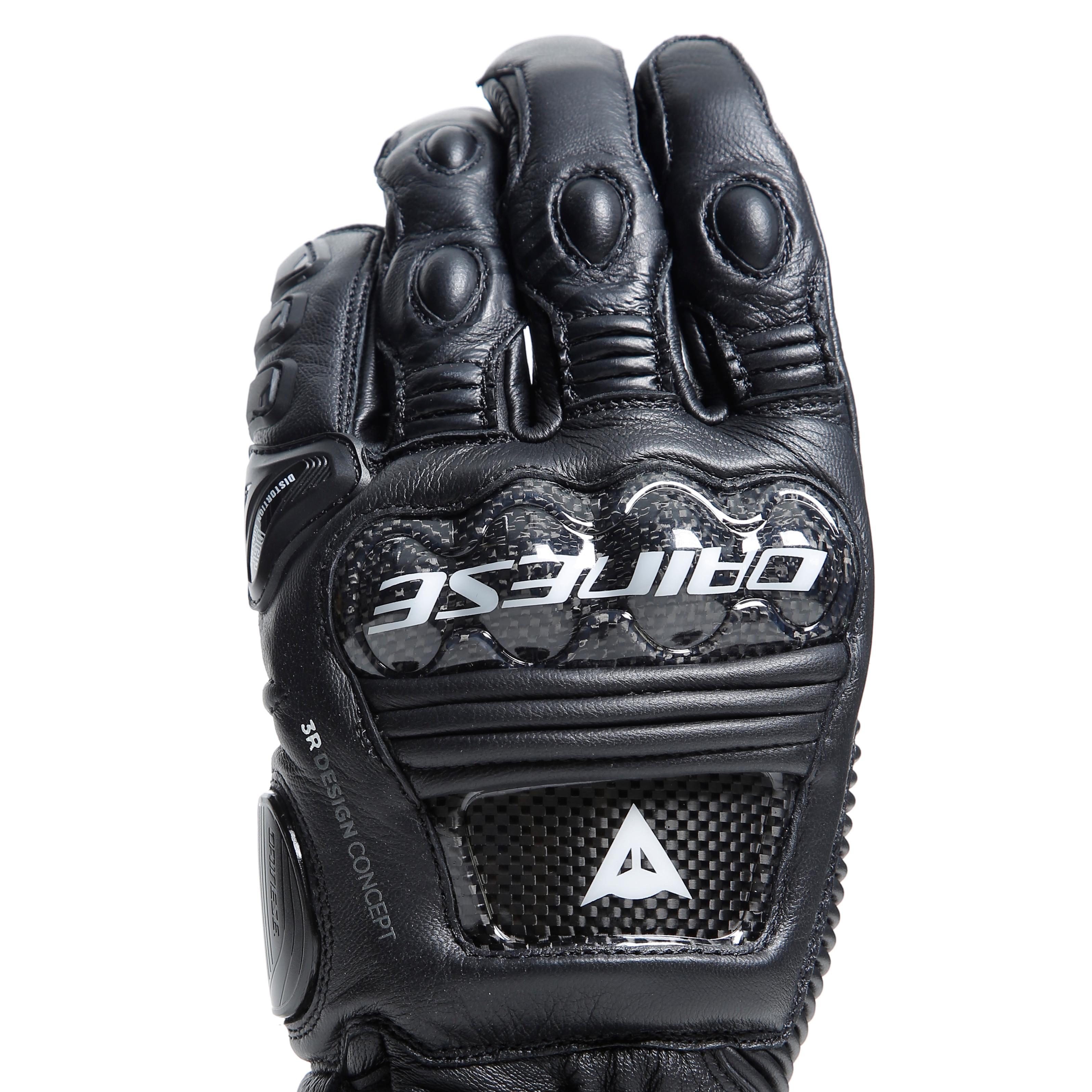 DRUID 4 - MEN'S MOTORCYCLE LEATHER GLOVES - BLACK/BLACK/CHARCOAL-GREY - 6