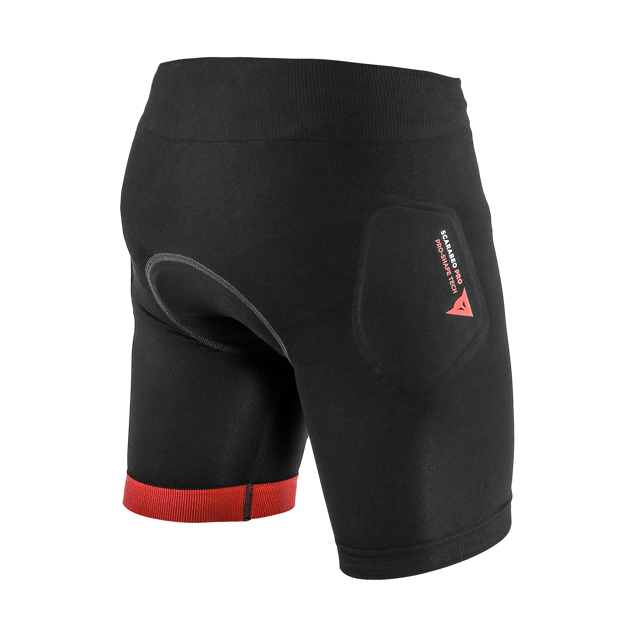 SCARABEO - BIKE PROTECTIVE SHORTS FOR KIDS - BLACK/RED - 2