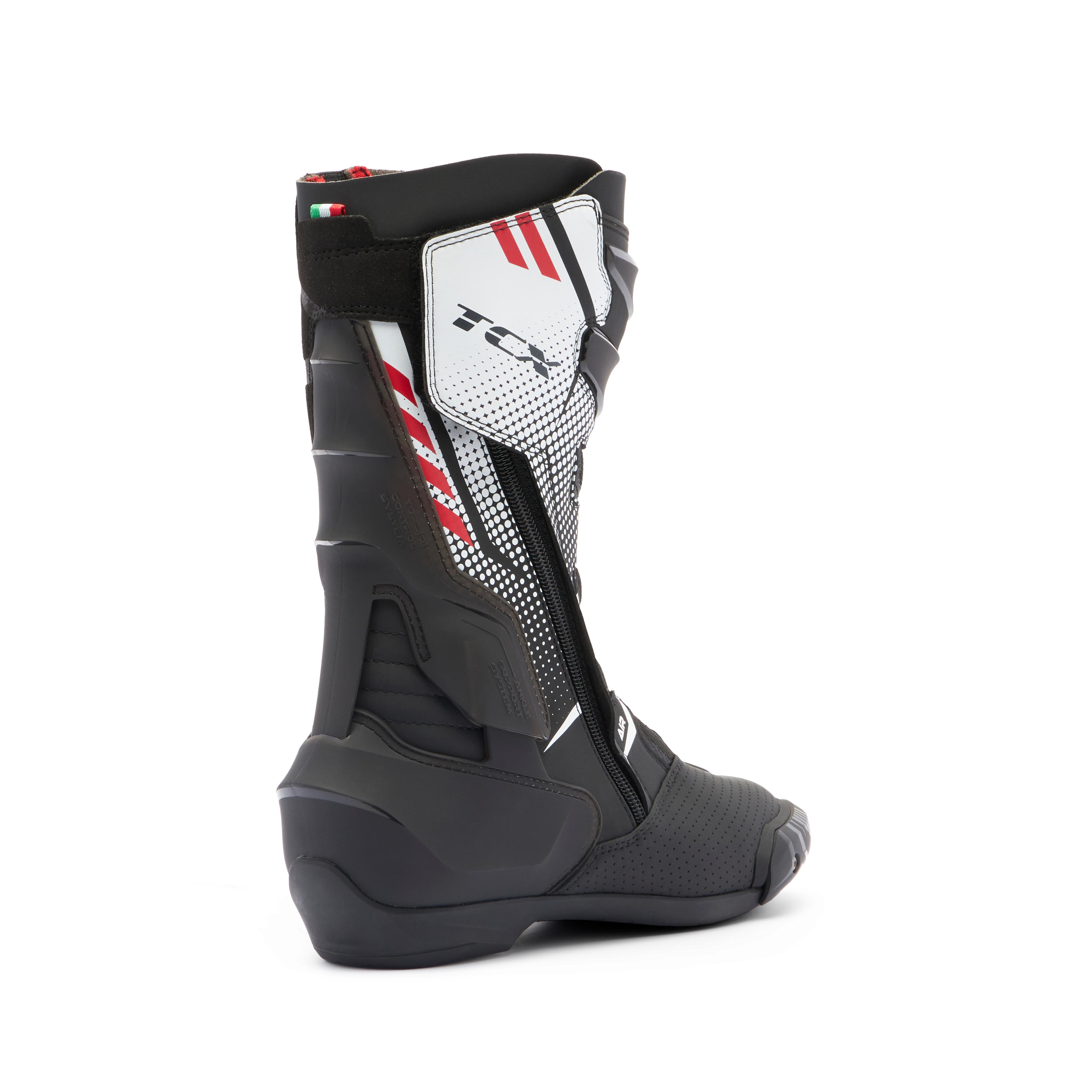 S-TR1 AIR SPORT MOTORCYCLE BOOTS MEN - BLACK/WHITE/RED -  - 3