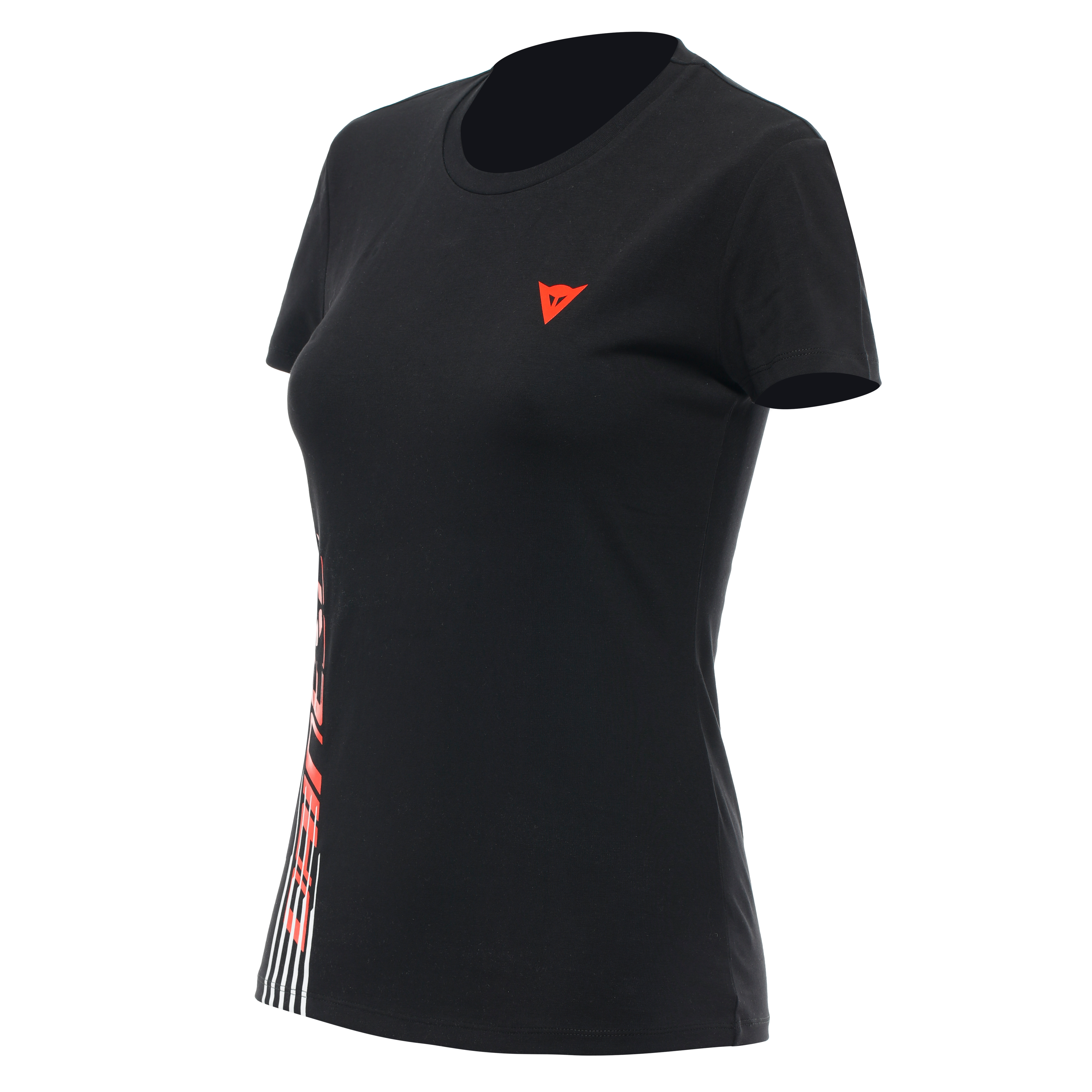 Dainese Women's Black/Fluo-Red - Logo - T - Casual Wear - Xl