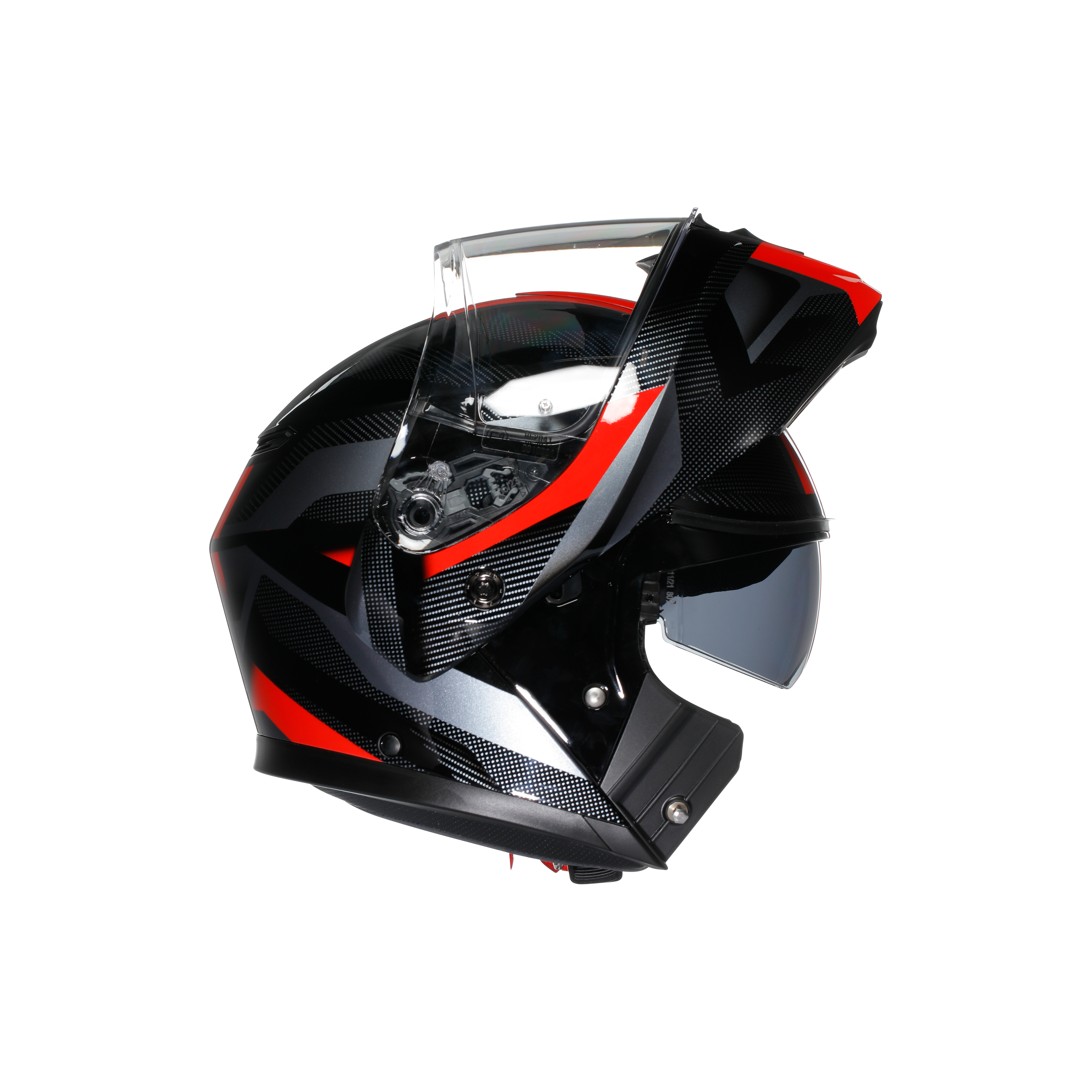 STREETMODULAR LEDRO BLACK/RED - MOTORBIKE FLIP UP HELMET DOT(E2206) -  - 8