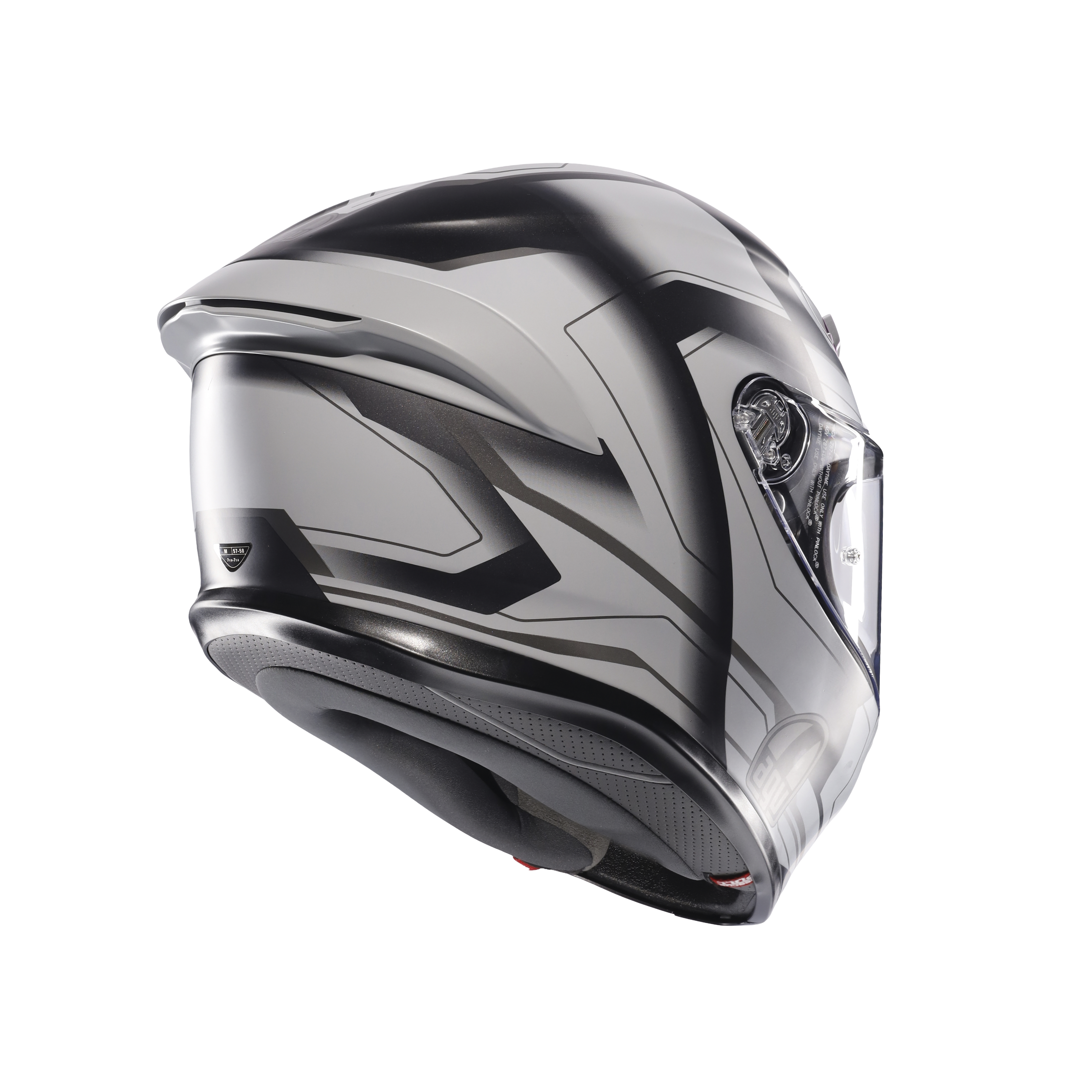 K6 S ULTRASONIC MATT BLACK/GREY - MOTORBIKE FULL FACE HELMET E2206 -  - 14