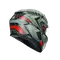 K3 DECEPT MATT BLACK/GREEN/RED - MOTORBIKE FULL FACE HELMET E2206