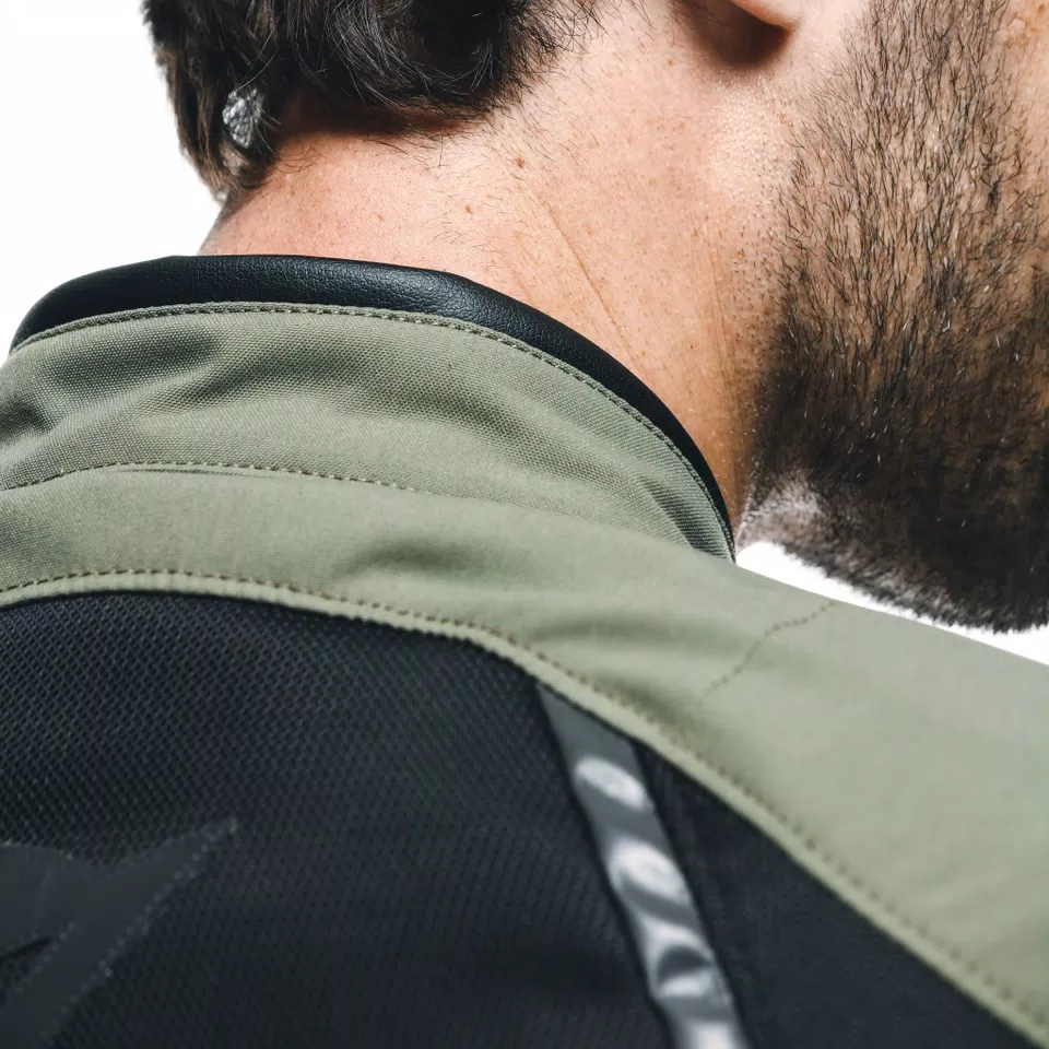 AIR FRAME 3 TEX - MEN'S SUMMER MOTORCYCLE JACKET IN FABRIC - ARMY GREEN/BLACK/FLUO YELLOW - 11