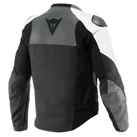 SPORTIVA - MEN'S MOTORCYCLE LEATHER JACKET - BLACK-MATT/ANTHRACITE/WHITE - 2