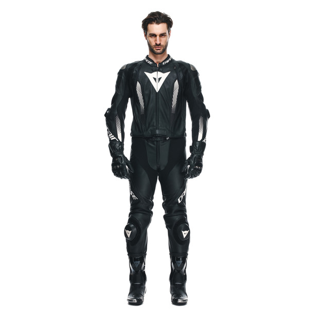 laguna-seca-5-2pcs-leather-suit-black-black-white image number 2