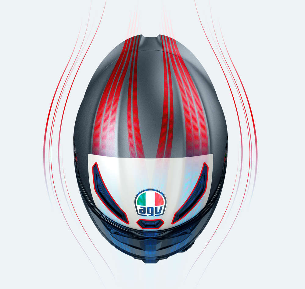 AGV-2118394001030010 - Casco integrale K1 S e2206 Blipper (Grigio/Rosso -  XL) - AGV