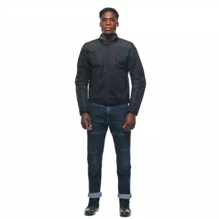 ELETTRICA AIR TEX - MEN'S MOTORCYCLE JACKET IN FABRIC - BLACK/BLACK/BLACK - 3