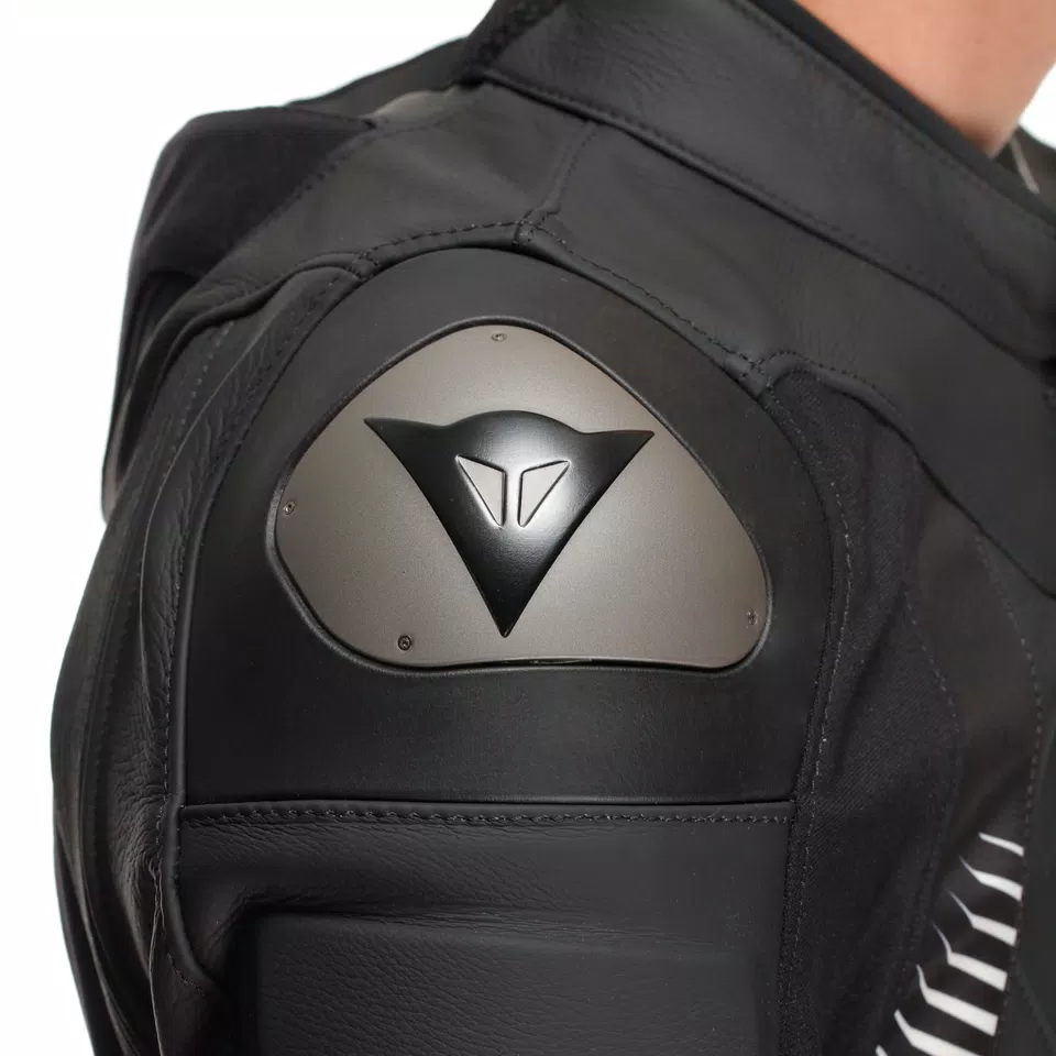 SUPER SPEED 4 - MEN'S MOTORCYCLE LEATHER JACKET - BLACK-MATT/WHITE - 9