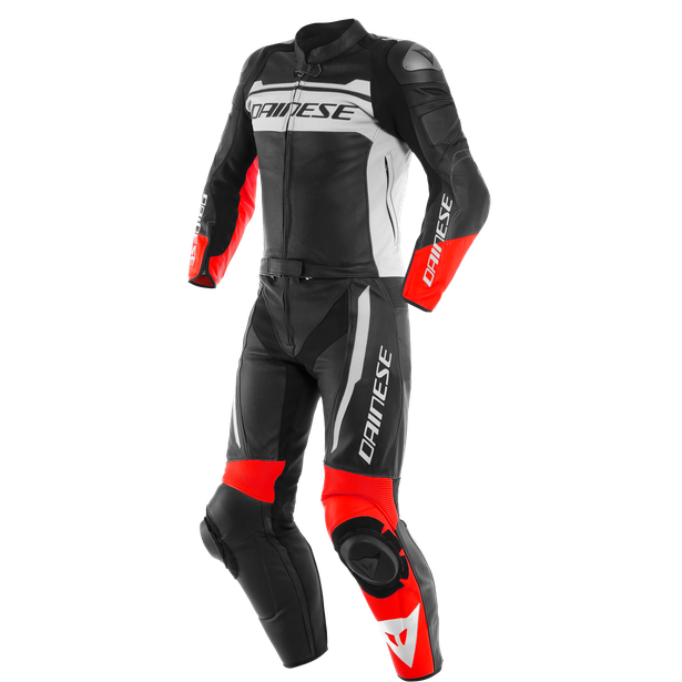 mistel-2pcs-leather-suit-black-matt-white-lava-red image number 0