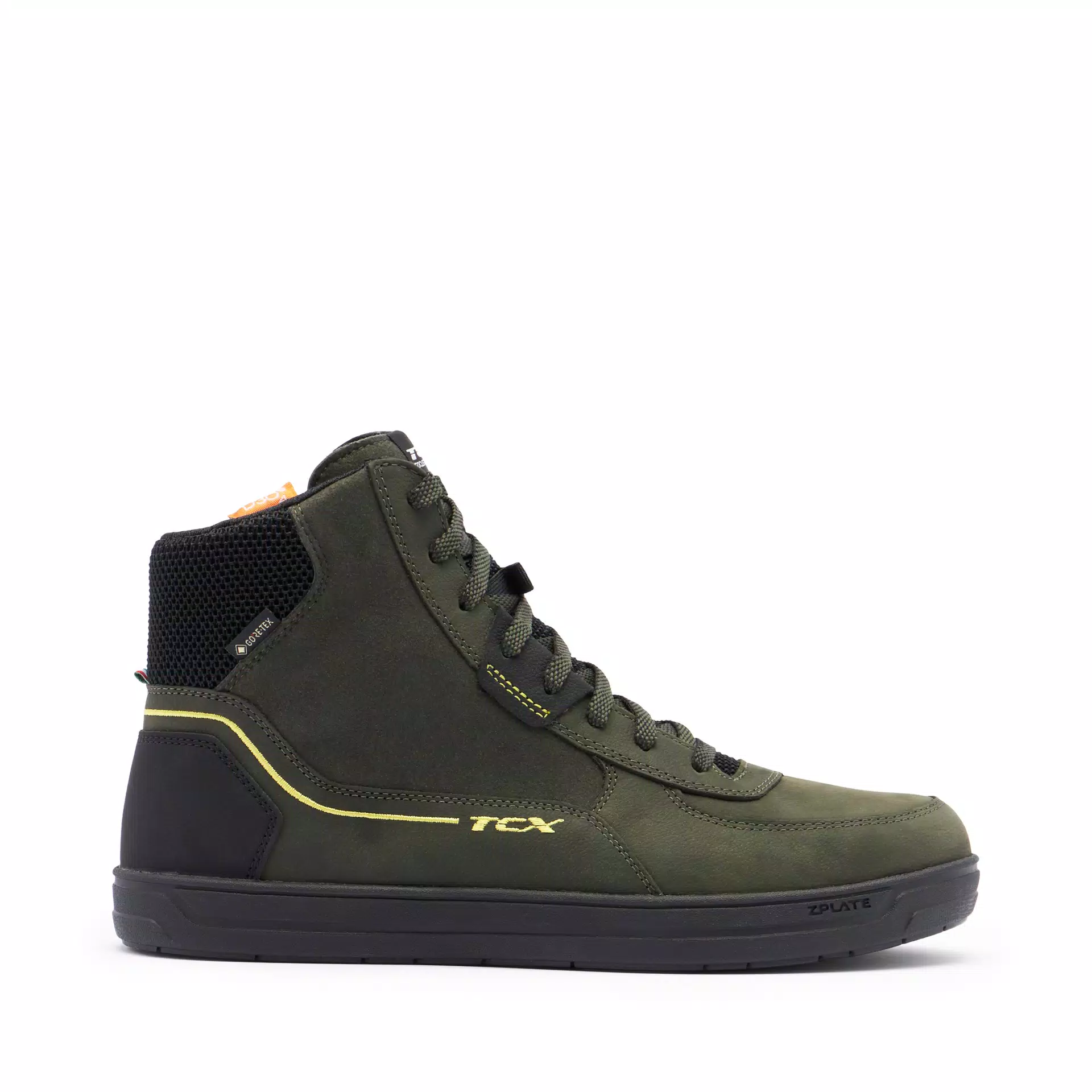 MOOD 2 GORE-TEX&reg; WATERPROOF MOTORCYCLE SHOES MEN - GREEN/BLACK/YELLOW