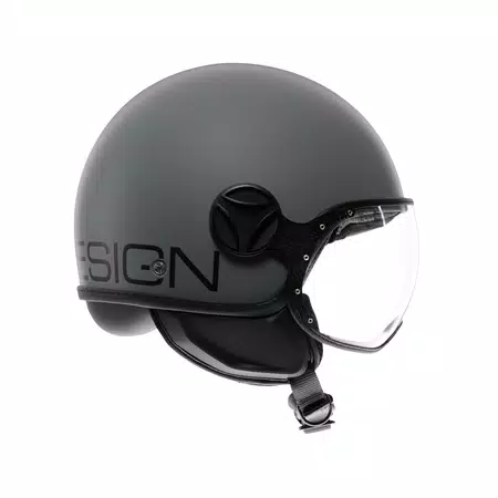 MOMODESIGN FGTR CLASSIC MATT GREY / BLACK - JET HELMET WITH VISOR E2206 -  - 3