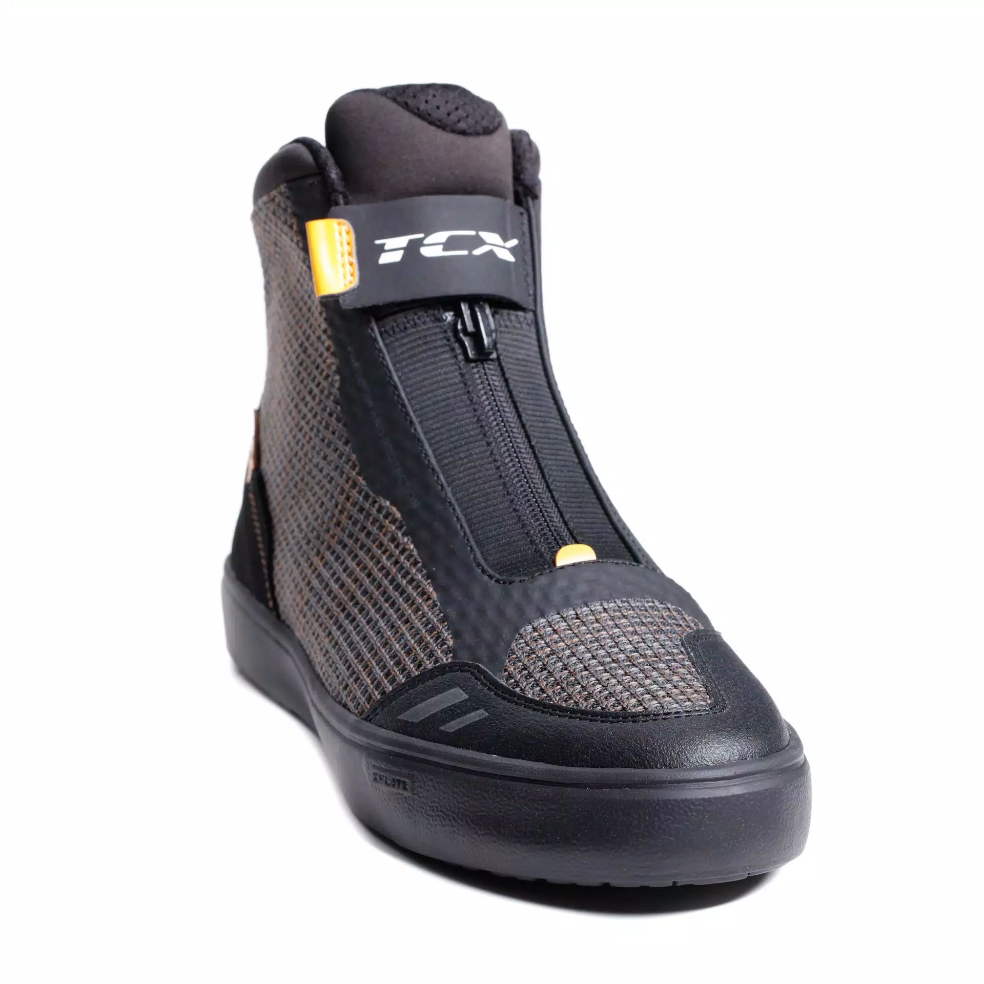 IKASU 2 AIR SUMMER MOTORCYCLE SHOES MEN - BLACK/OCHRE