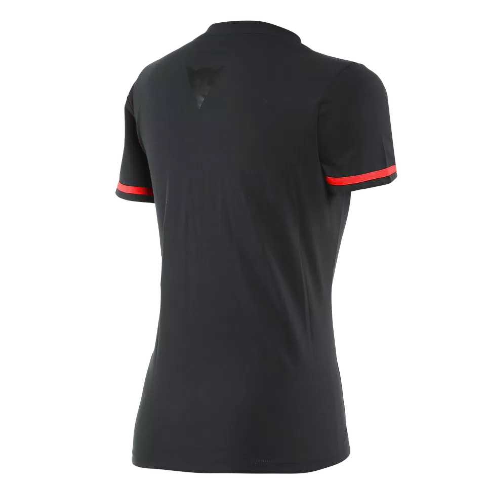 PADDOCK LADY T-SHIRT - BLACK/LAVA-RED - 2