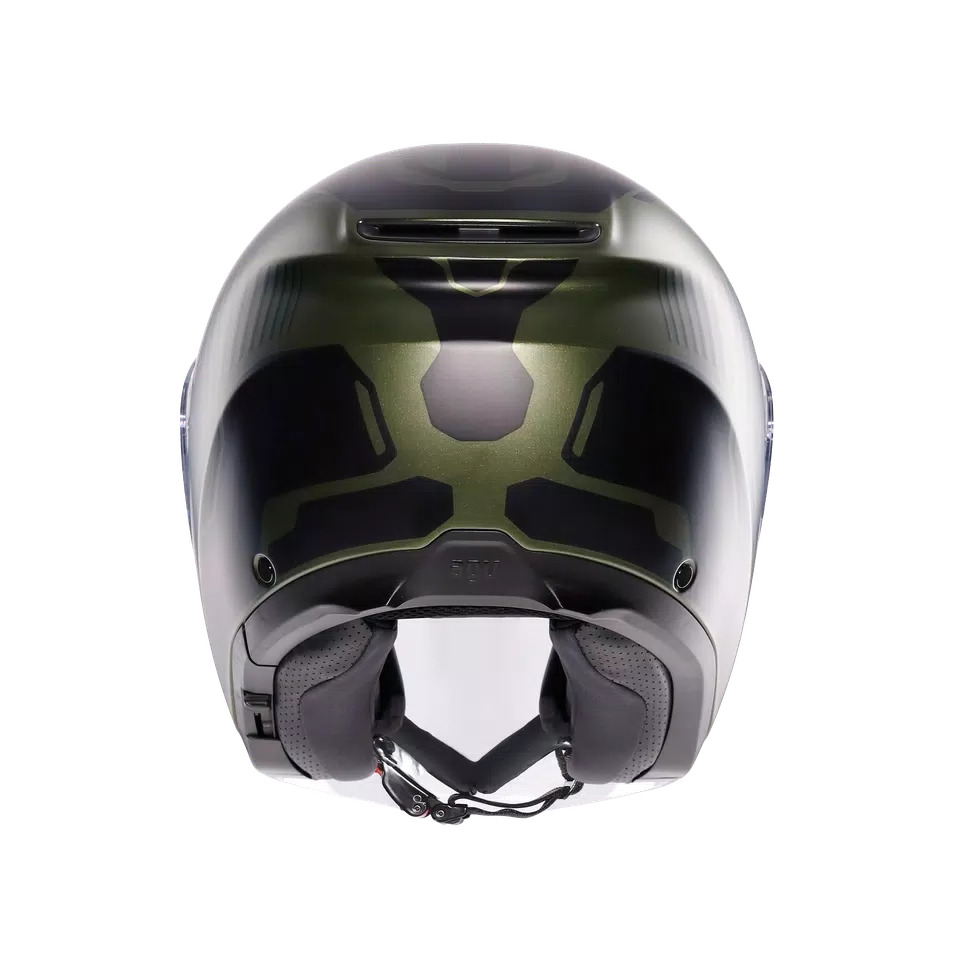 IRIDES SAKAI MATT GREEN/BLACK - MOTORBIKE OPEN FACE HELMET E2206 -  - 5