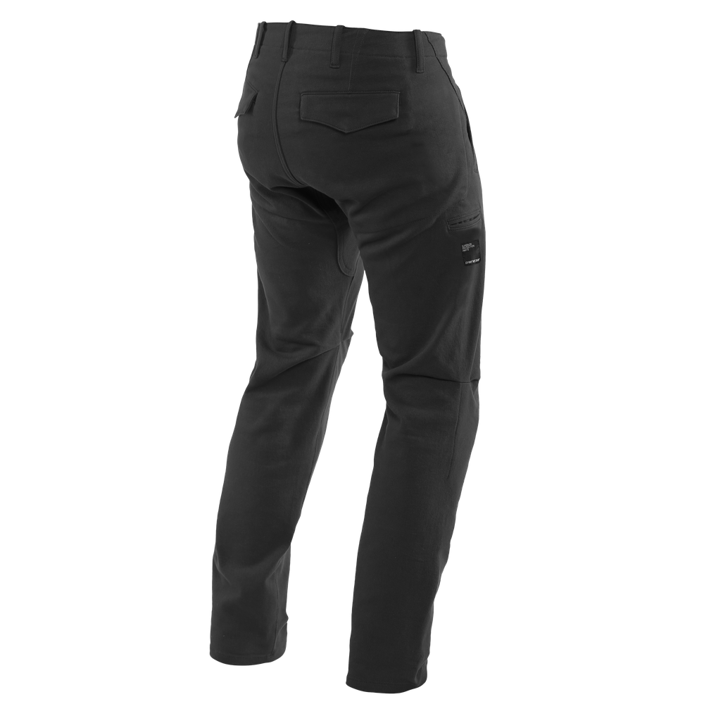chinos-pantaloni-moto-in-tessuto-uomo-black image number 1