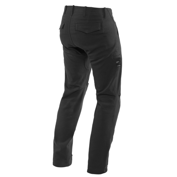 chinos-pantaloni-moto-in-tessuto-uomo-black image number 1