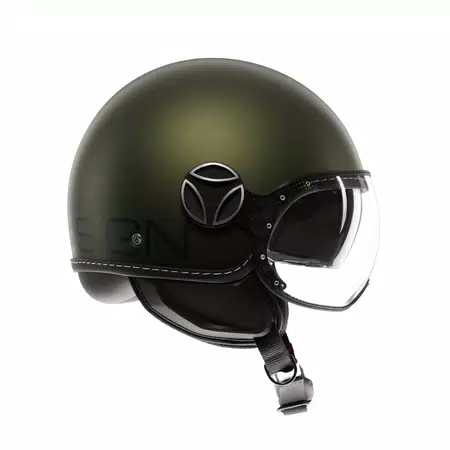 MOMODESIGN FGTR EVO MATT GREEN / BLACK - JET HELMET WITH DUAL VISOR E2206 -  - 3
