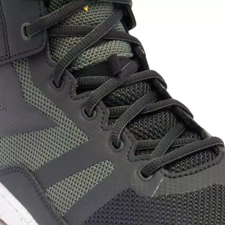 SUBURB AIR - MEN'S SUMMER MOTORCYCLE SHOES IN FABRIC - BLACK/WHITE/ARMY GREEN - 5