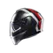 STREETMODULAR RESIA MATT GREY/SILVER/RED - CASQUE MOTO MODULAIRE E2206