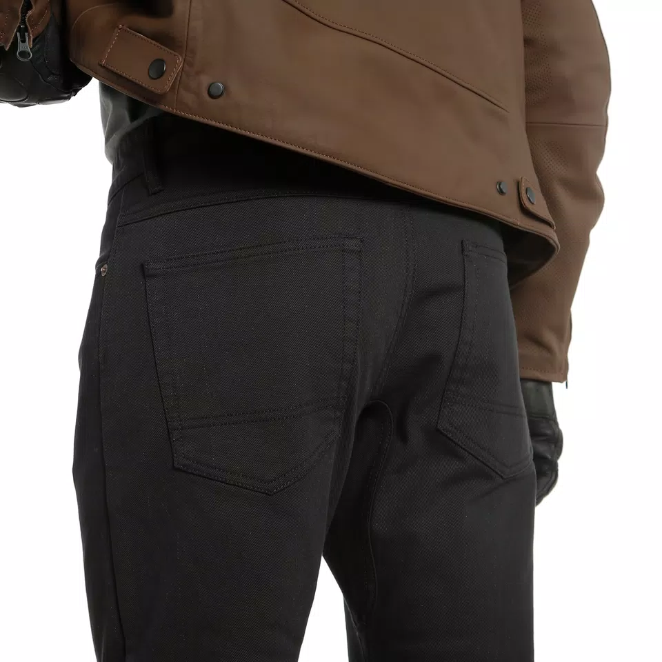 CASUAL SLIM - MEN'S MOTORCYCLE PANTS IN FABRIC - BLACK - 7