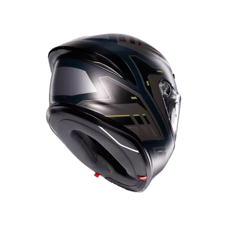 K6 S ENHANCE MATT GREY/YELLOW FLUO - MOTORBIKE FULL FACE HELMET E2206 -  - 6